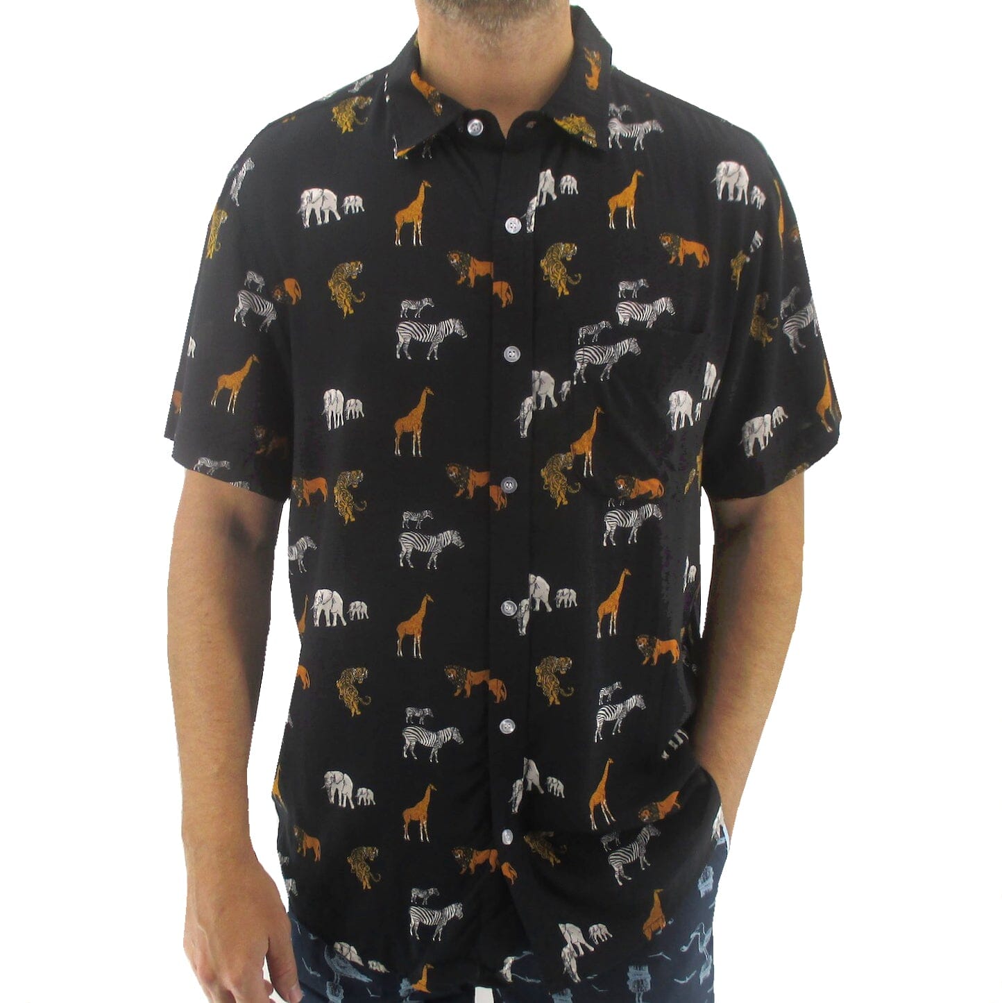 Elephant button 2025 down shirt