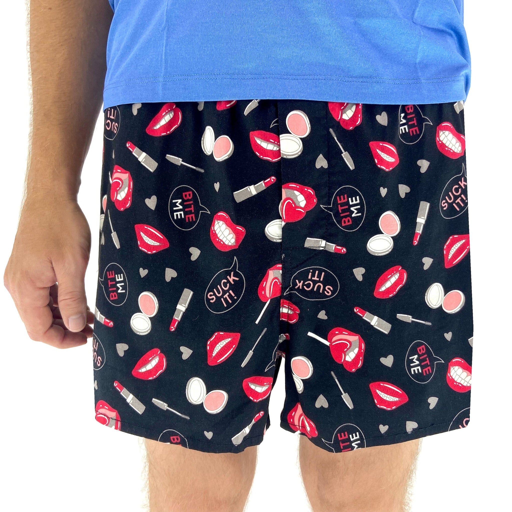 Mens Sexy Red Lips Boxer Graphic Shorts Men With Lollipop Mid Waist Plus  Size From Druzya, $10.86