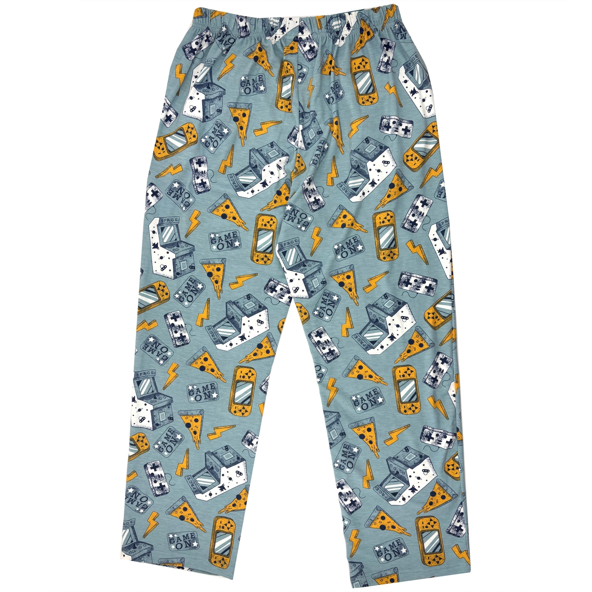 Men's Nostalgic Arcade Coin-Op Retro Gameboy Print Pajama Pant Bottoms