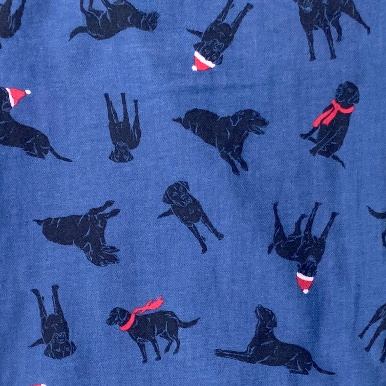 Men's Soft Cozy Comfy Labrador Retriever Print Flannel Pajama Bottoms