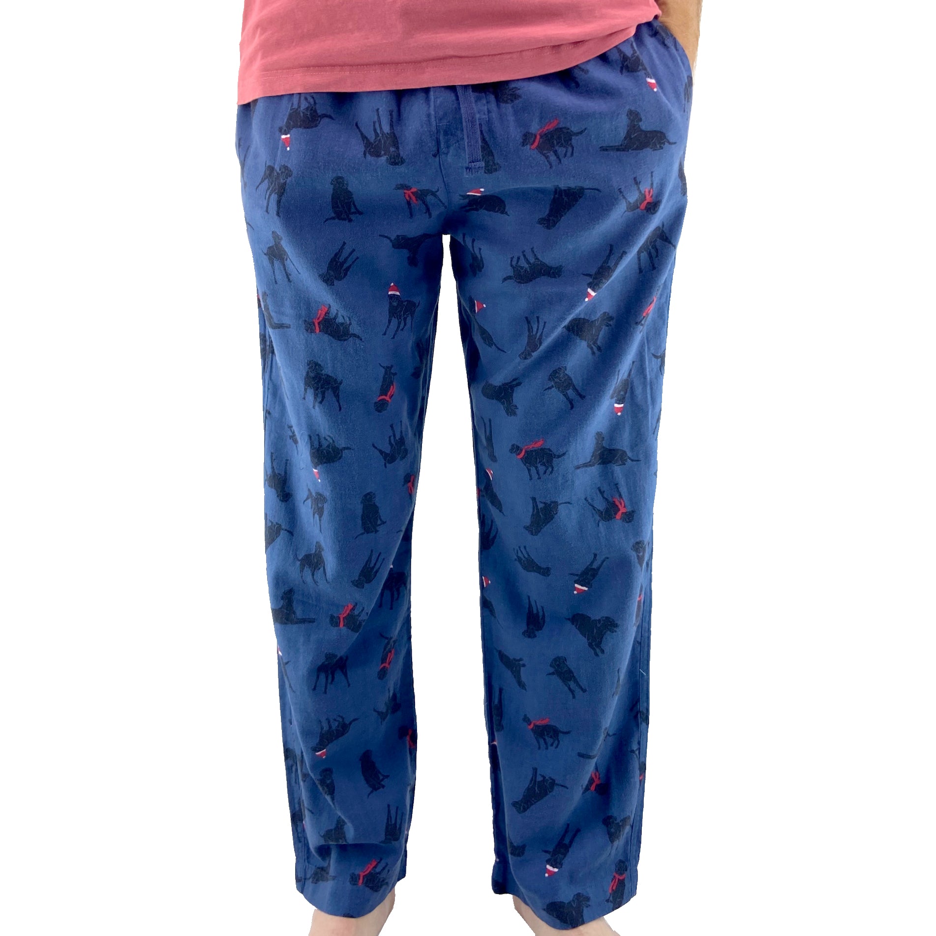 Men's Soft Cozy Comfy Labrador Retriever Print Flannel Pajama Bottoms