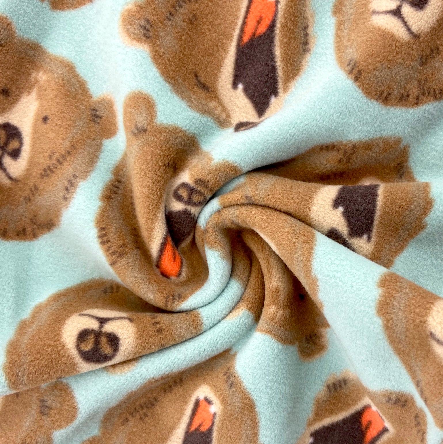 Soft Cozy Warm Brown Bear Patterned Fleece Pajama PJ Pants for Adults 