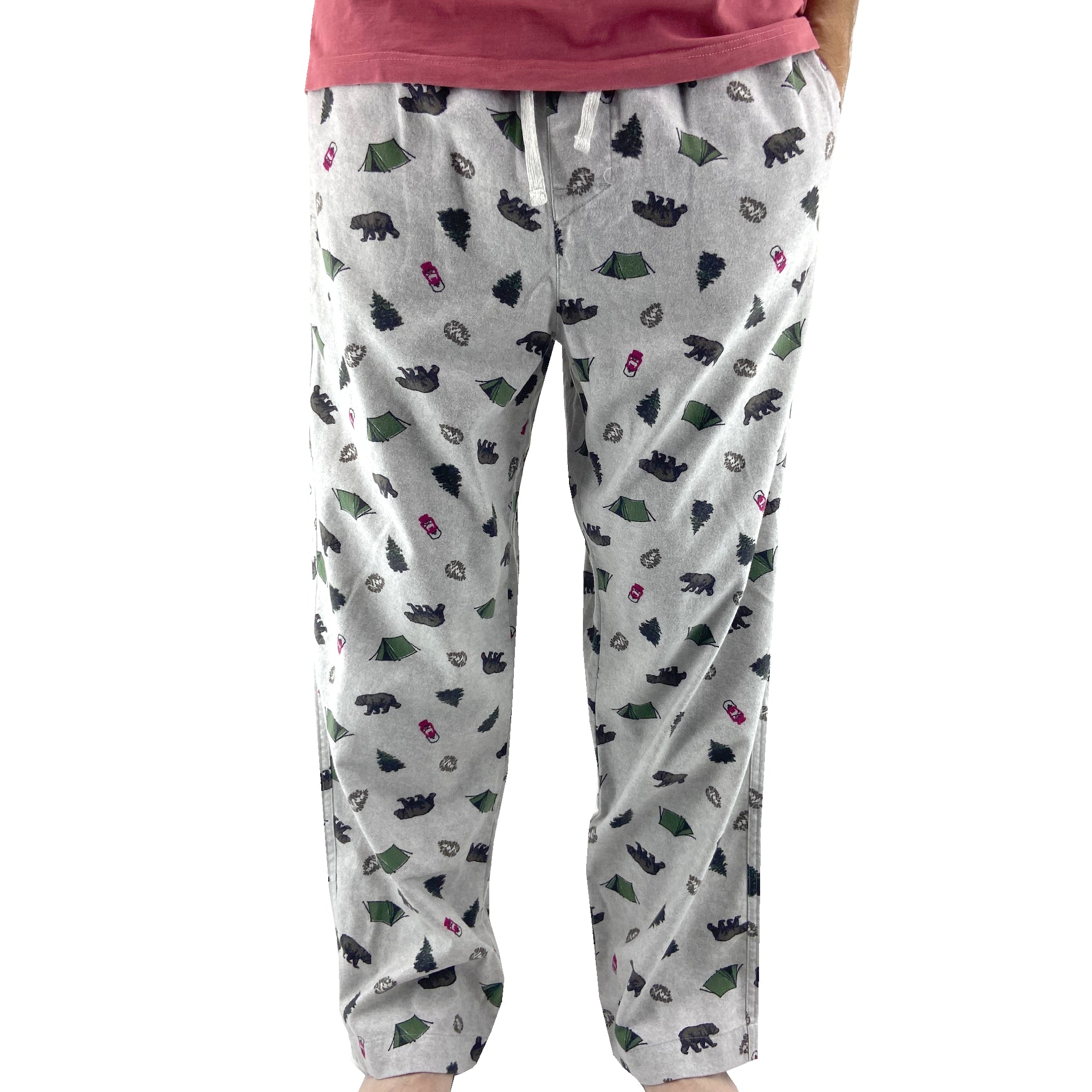 Winter Essential Cotton Bear Patterned Flannel Pyjama Pant Bottoms