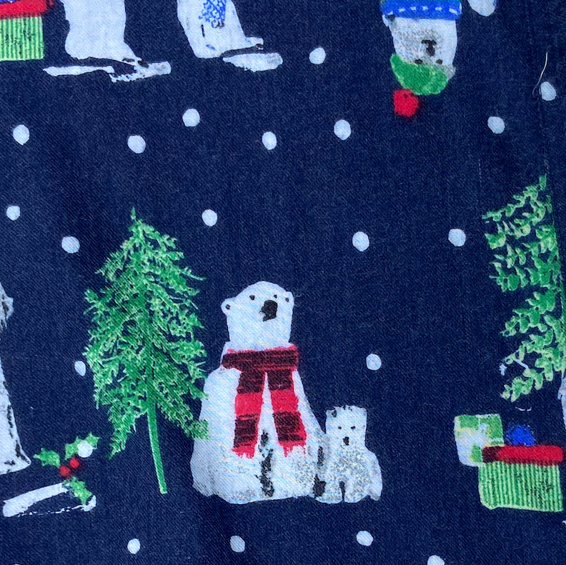 Men's Christmas Polar Bear Novelty Print Lightweight Cotton PJ Pants