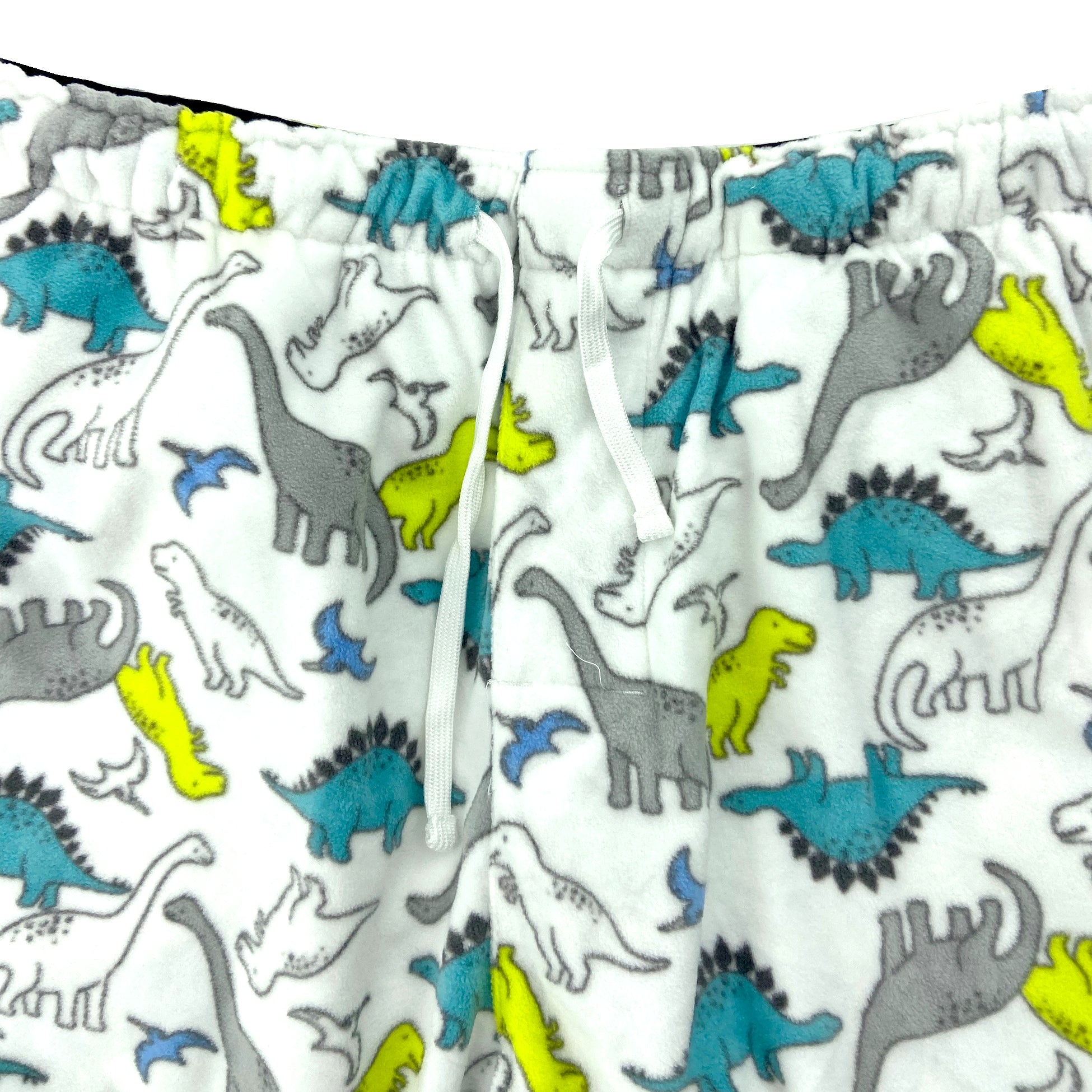 Fun Cartoon Dinosaur T-Rex Stegosaurs Print Fleece Bottoms for Adults