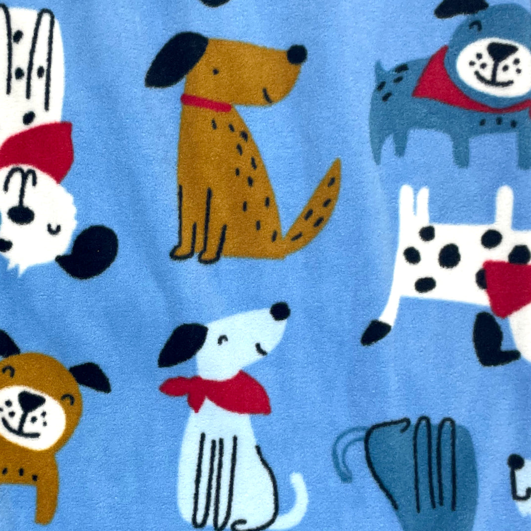 Men's Soft Cozy Fleece Pajama Pants with Puppy Pattern for Dog Lovers