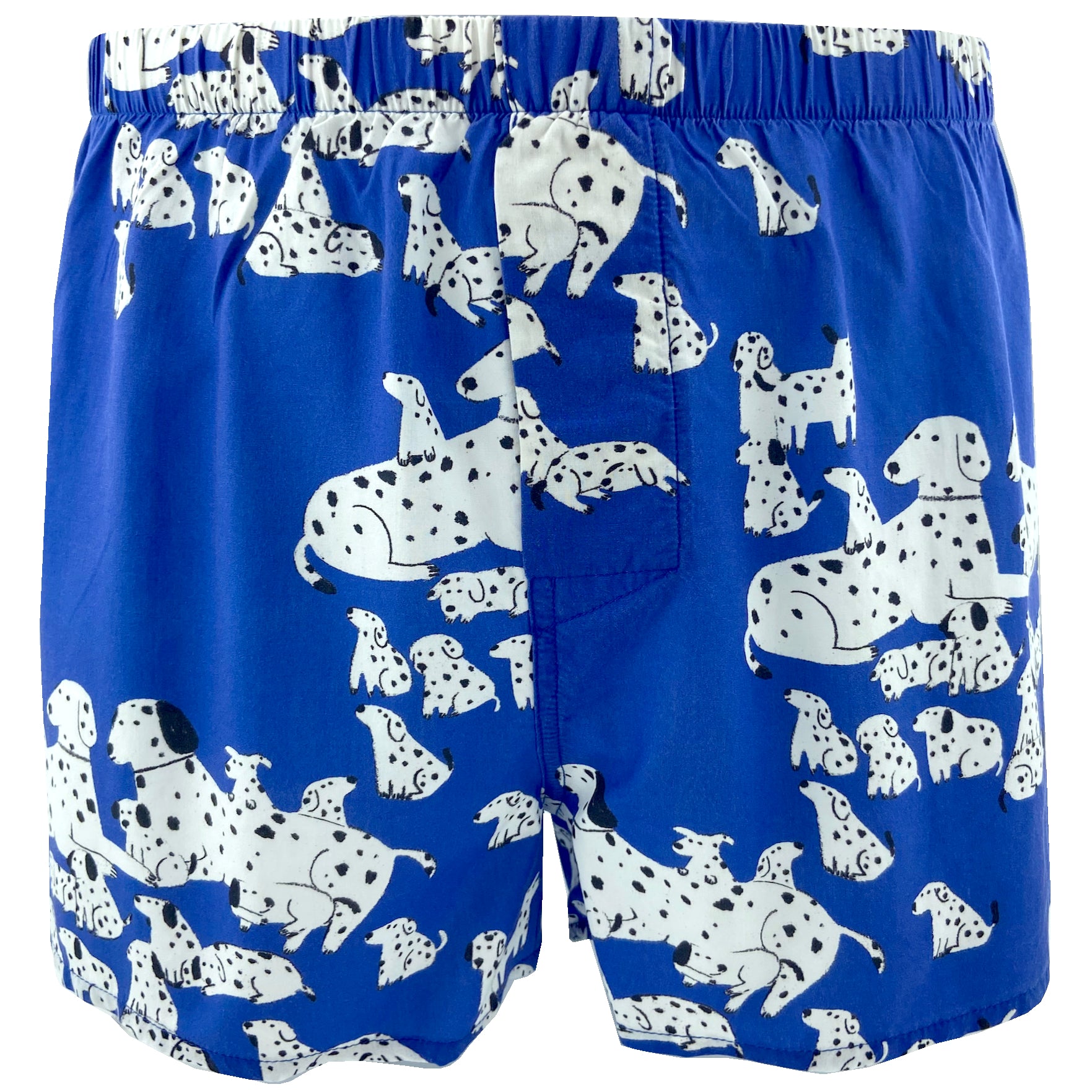 Men's Dalmatian Puppy All Over Print Dog Lover Bright Blue Boxer Shorts