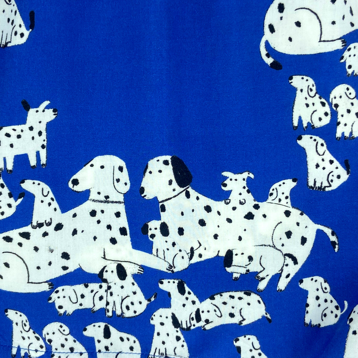 Men's Dalmatian Puppy All Over Print Dog Lover Bright Blue Boxer Shorts