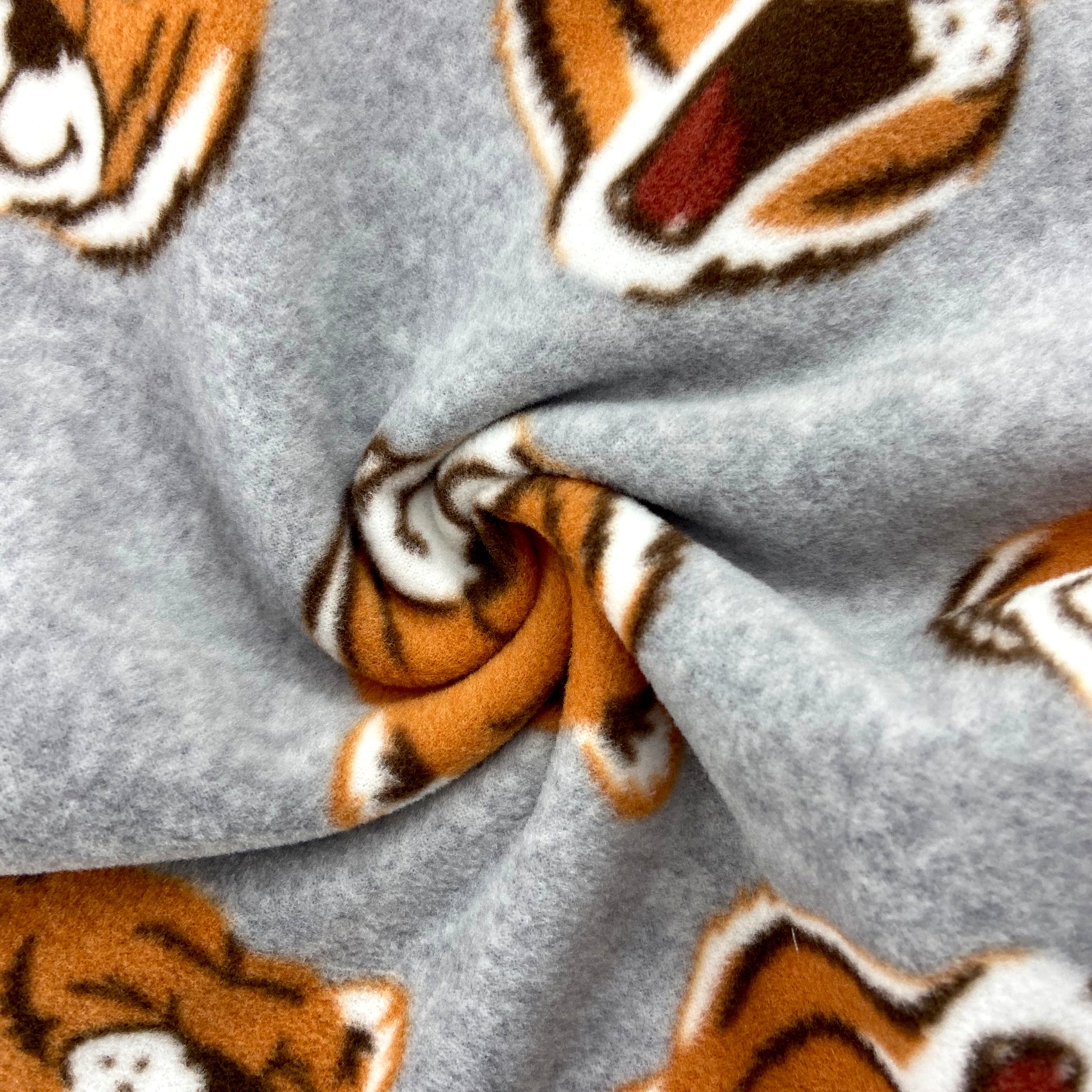 Men's Warm Soft Fleece Long Pajama Bottoms with Tiger All Over Print