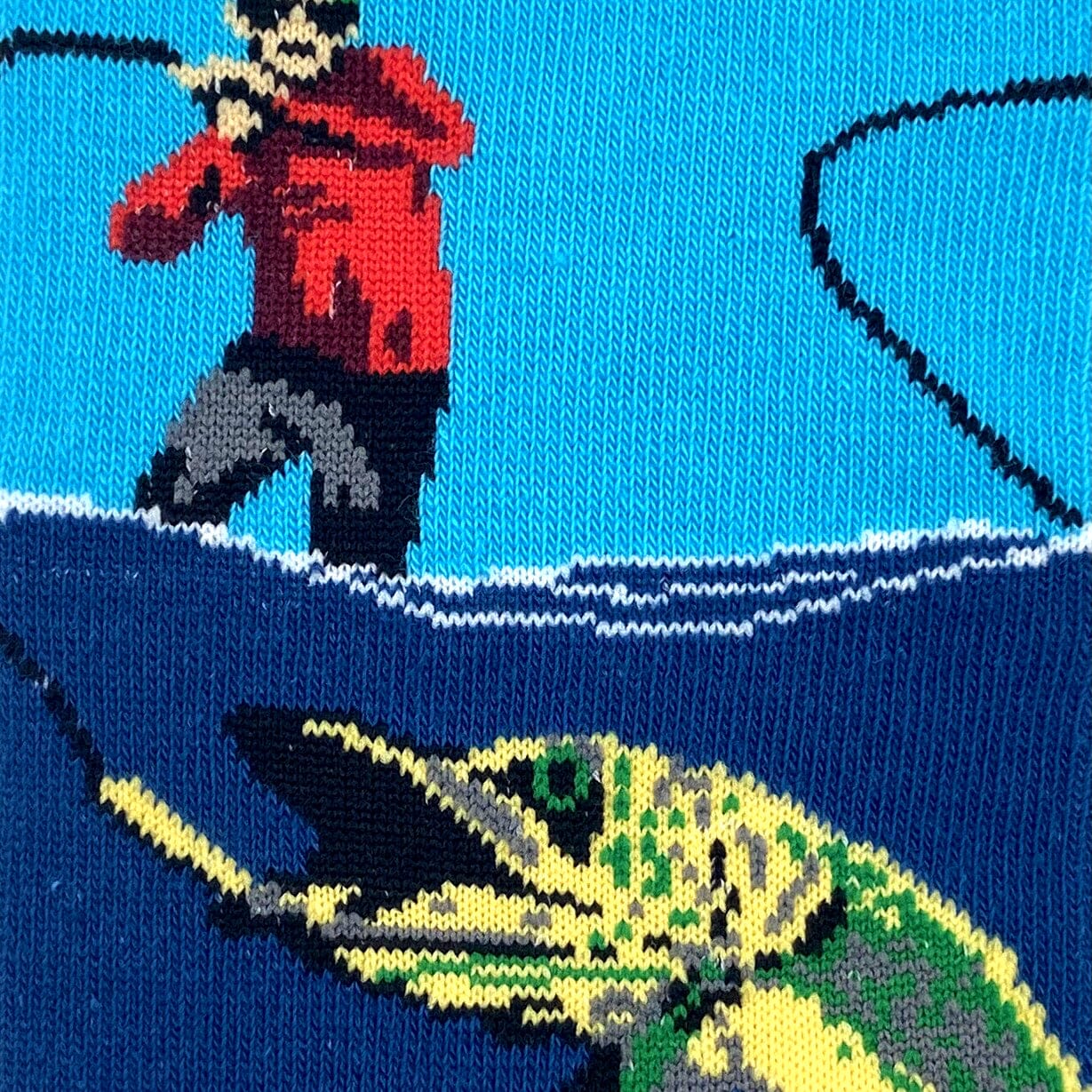 Unisex Fishing Angler Northern Pike Walleye Patterned Novelty Socks