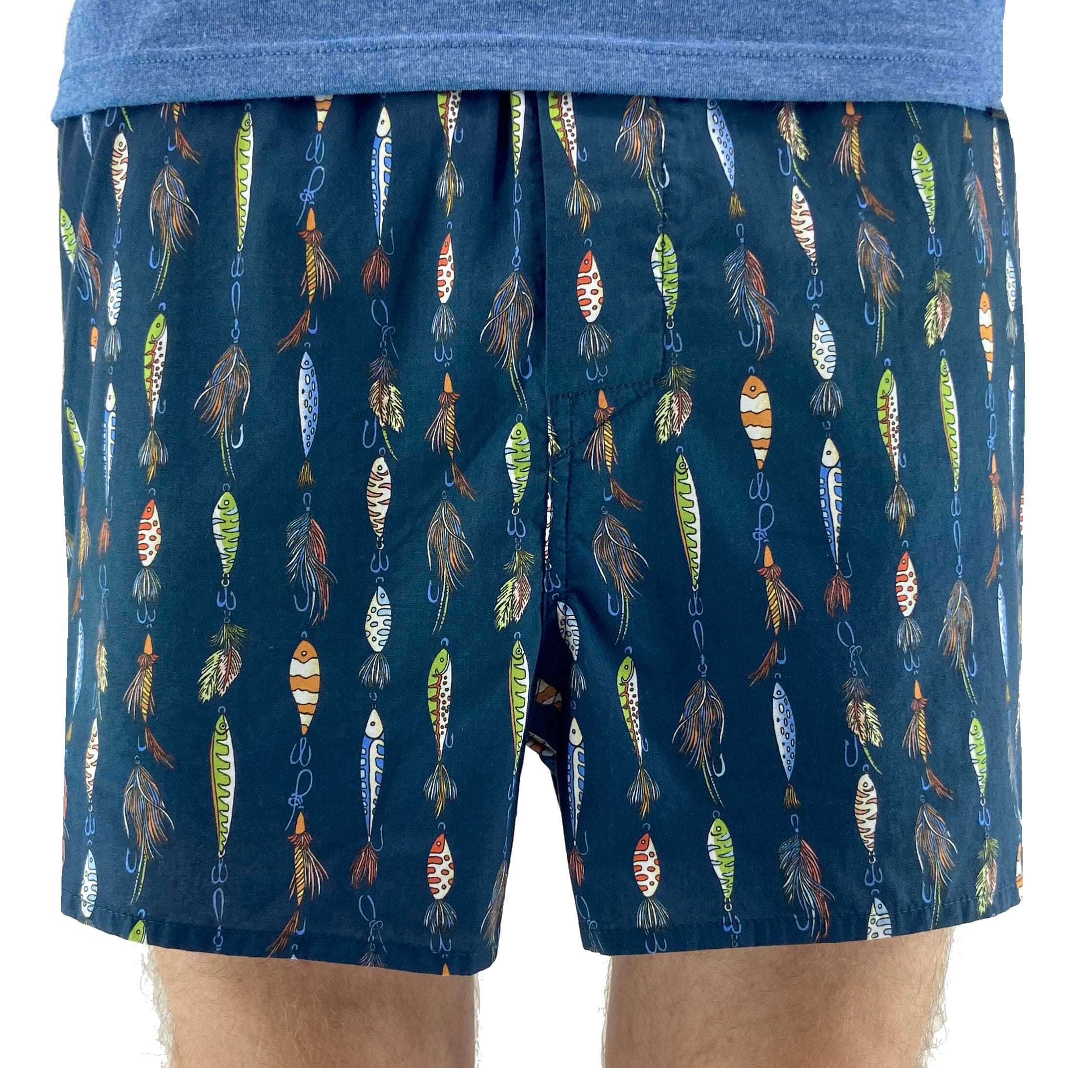 Colorful Fishing Themed Fish Lure Tackle All Over Print Boxer Shorts