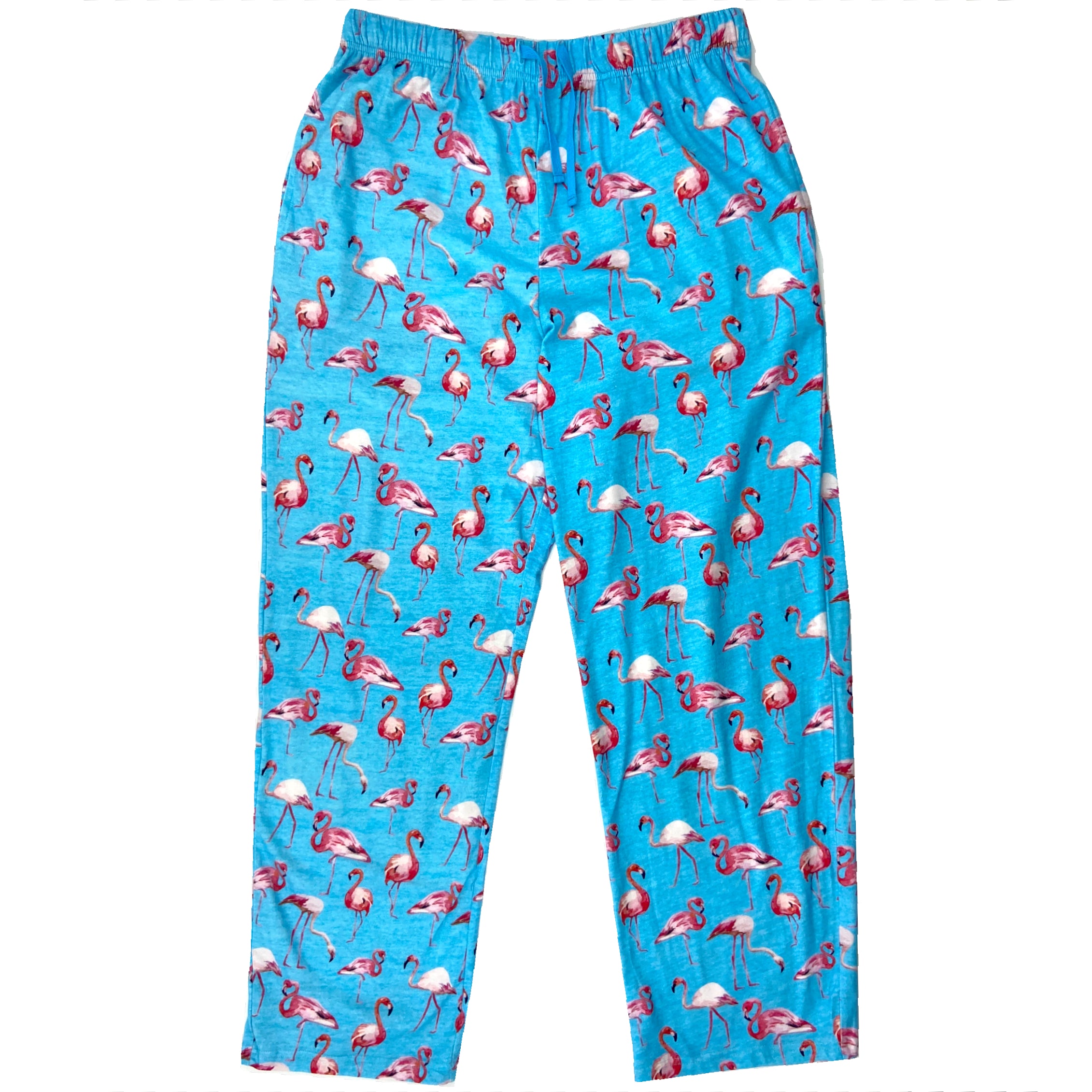 Men's Tropical Flamingo Pattern Lightweigh Cotton Knit Pajama PJ Pants