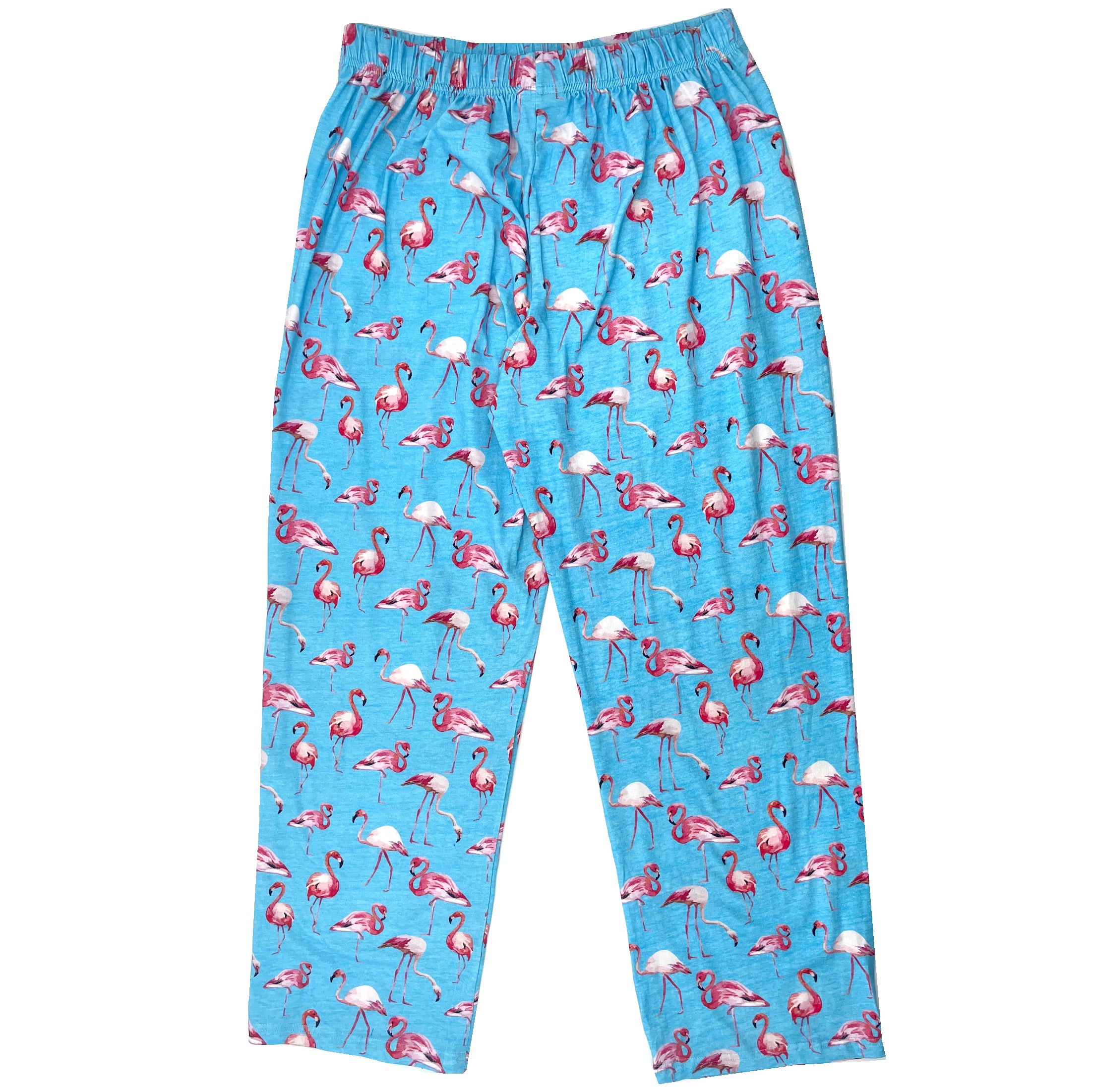 Men's Tropical Flamingo Pattern Lightweigh Cotton Knit Pajama PJ Pants