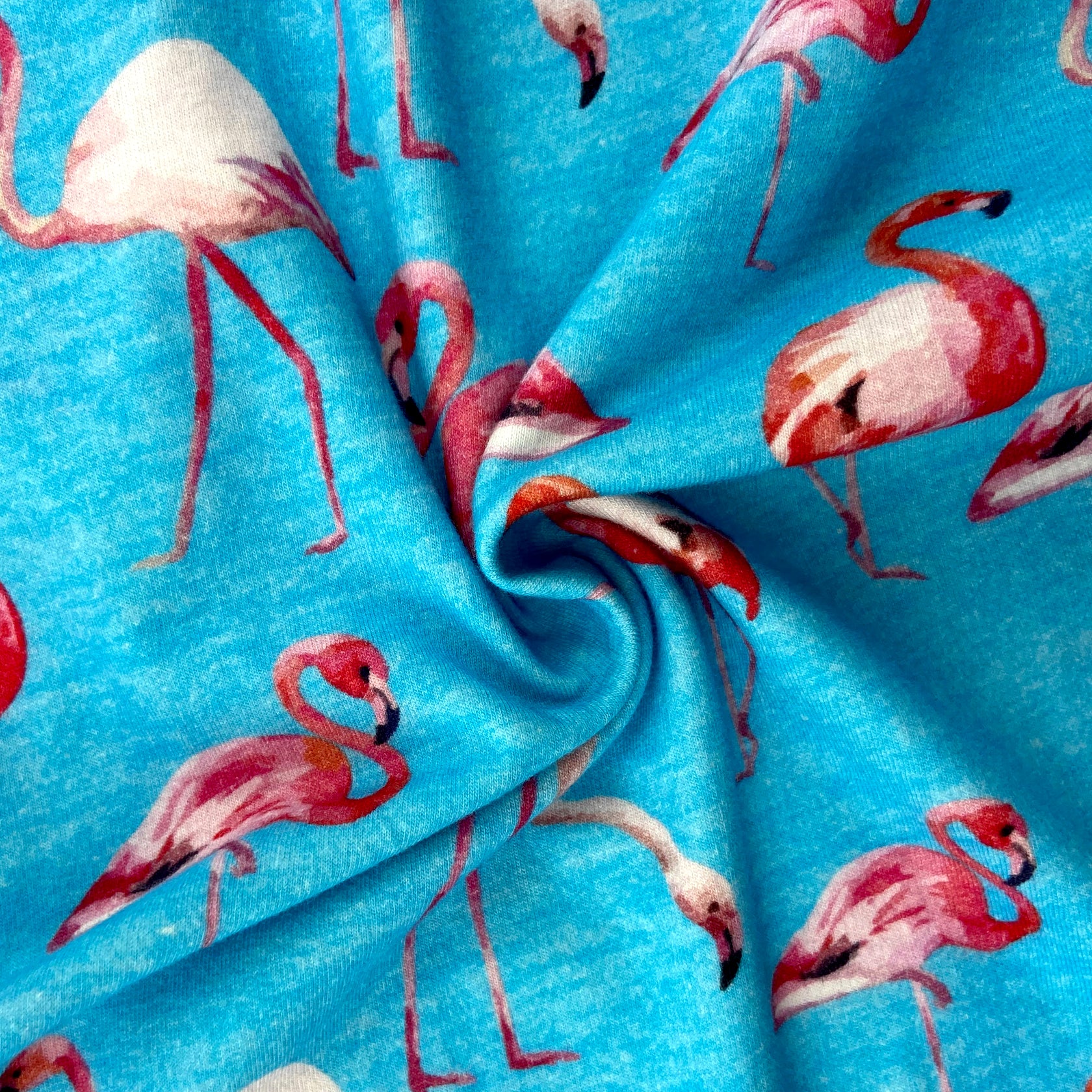 Men's Tropical Flamingo Pattern Lightweigh Cotton Knit Pajama PJ Pants