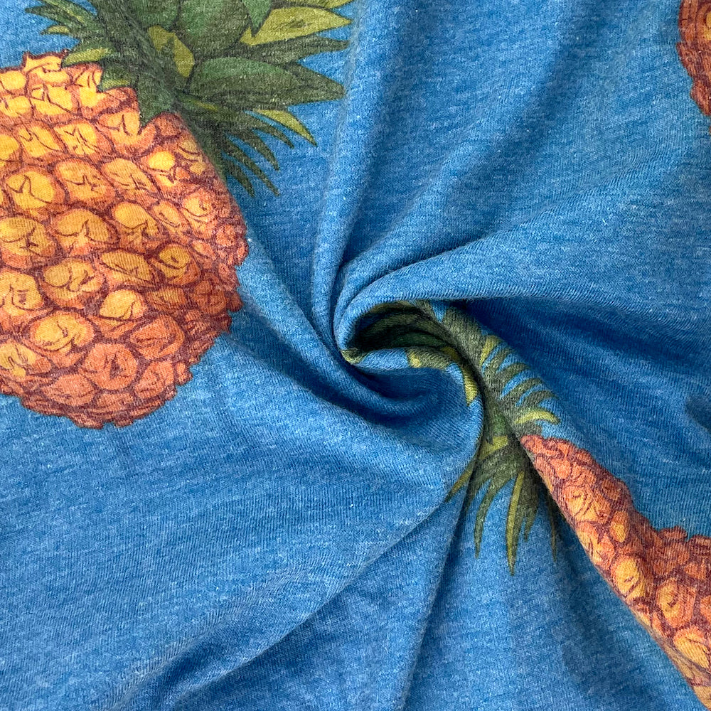 Men's Fruity Pineapple All Over Print Long Cotton Pajama Pant Bottoms