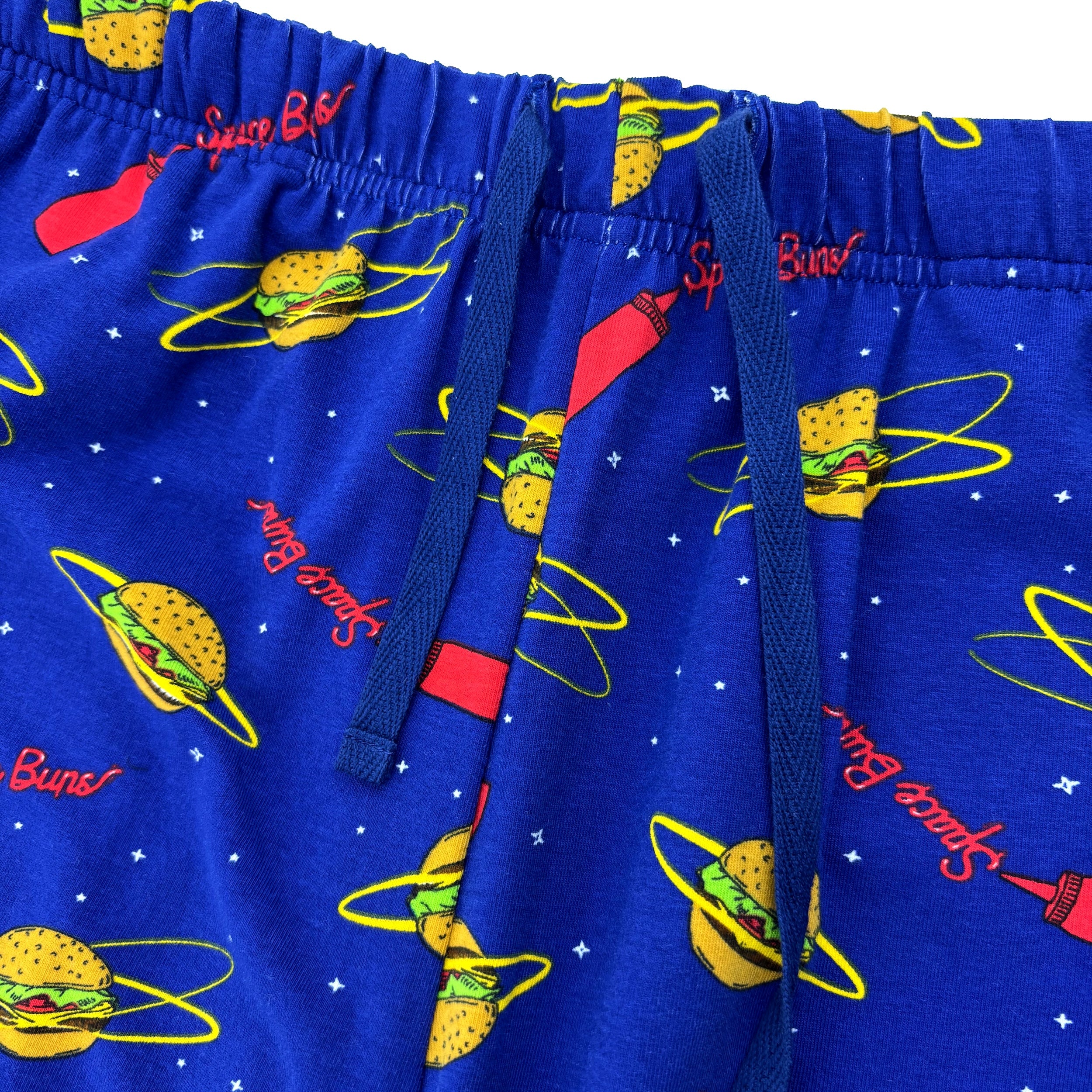 Men's Food Inspired Burgers in Space Print Cotton Pajama Sleep Pants