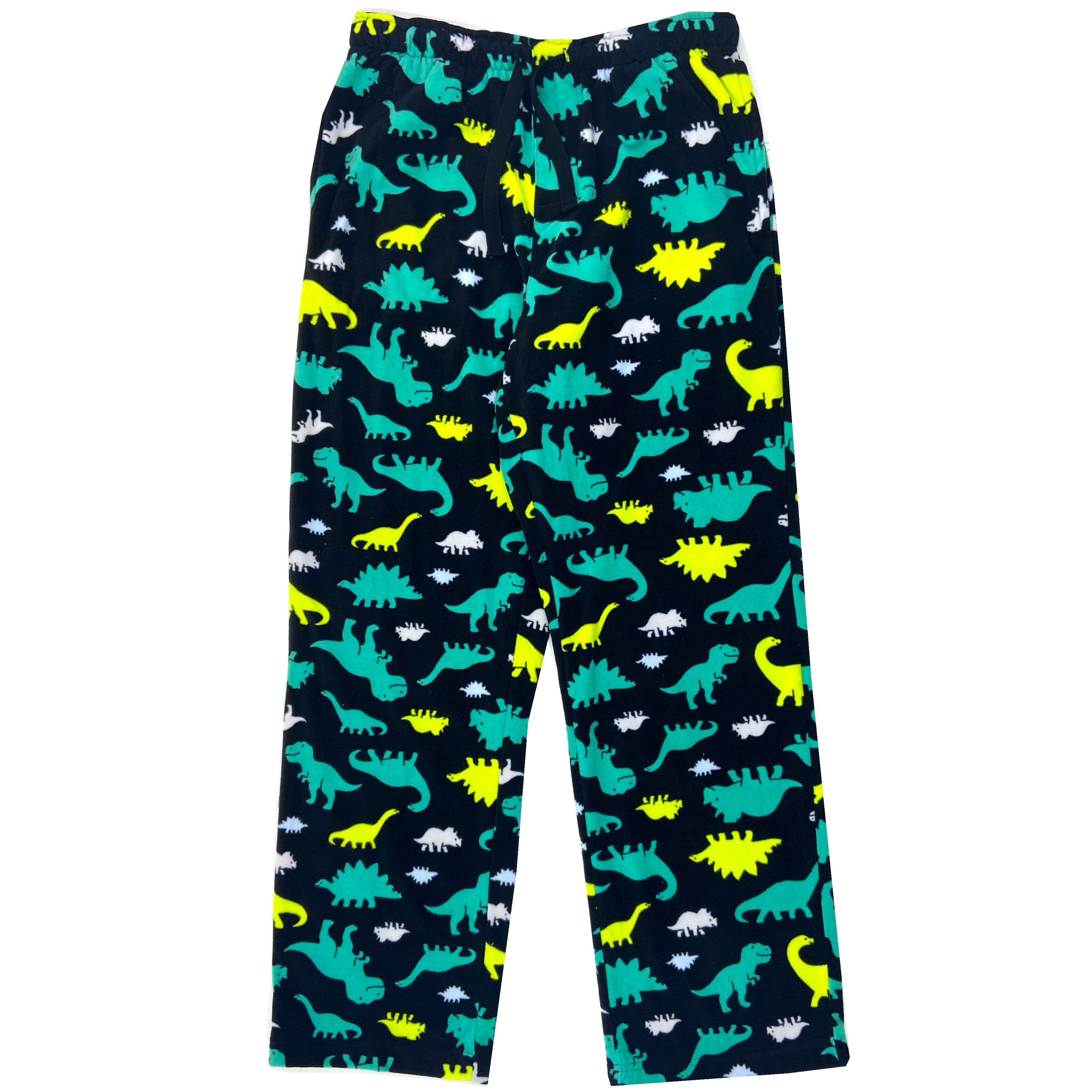 Adult Men s Cartoon Dinosaur All Over Print Fleece Pant PJ Pant