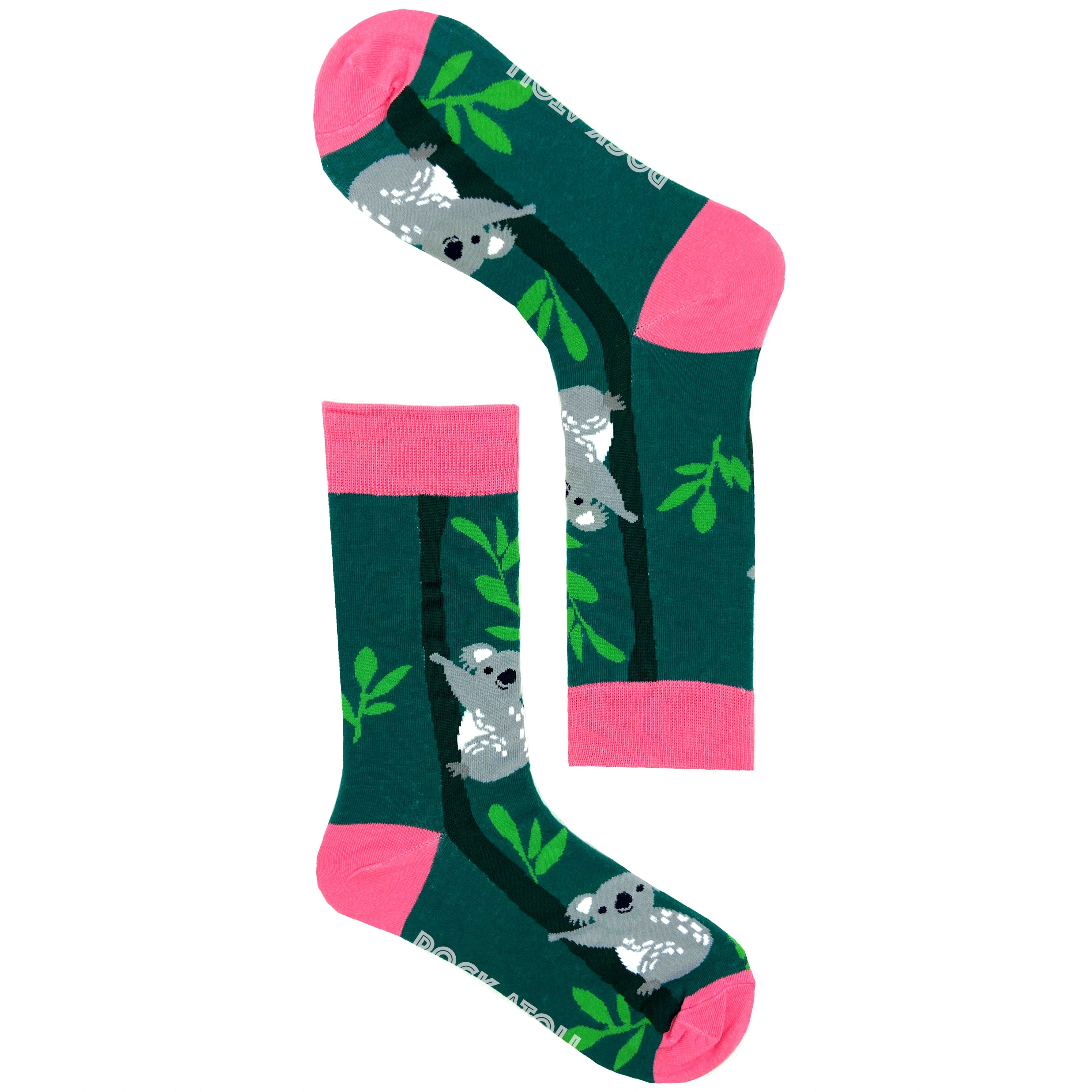 Women's Adorable Koala Bear Patterned Comfy Long Novelty Crew Socks