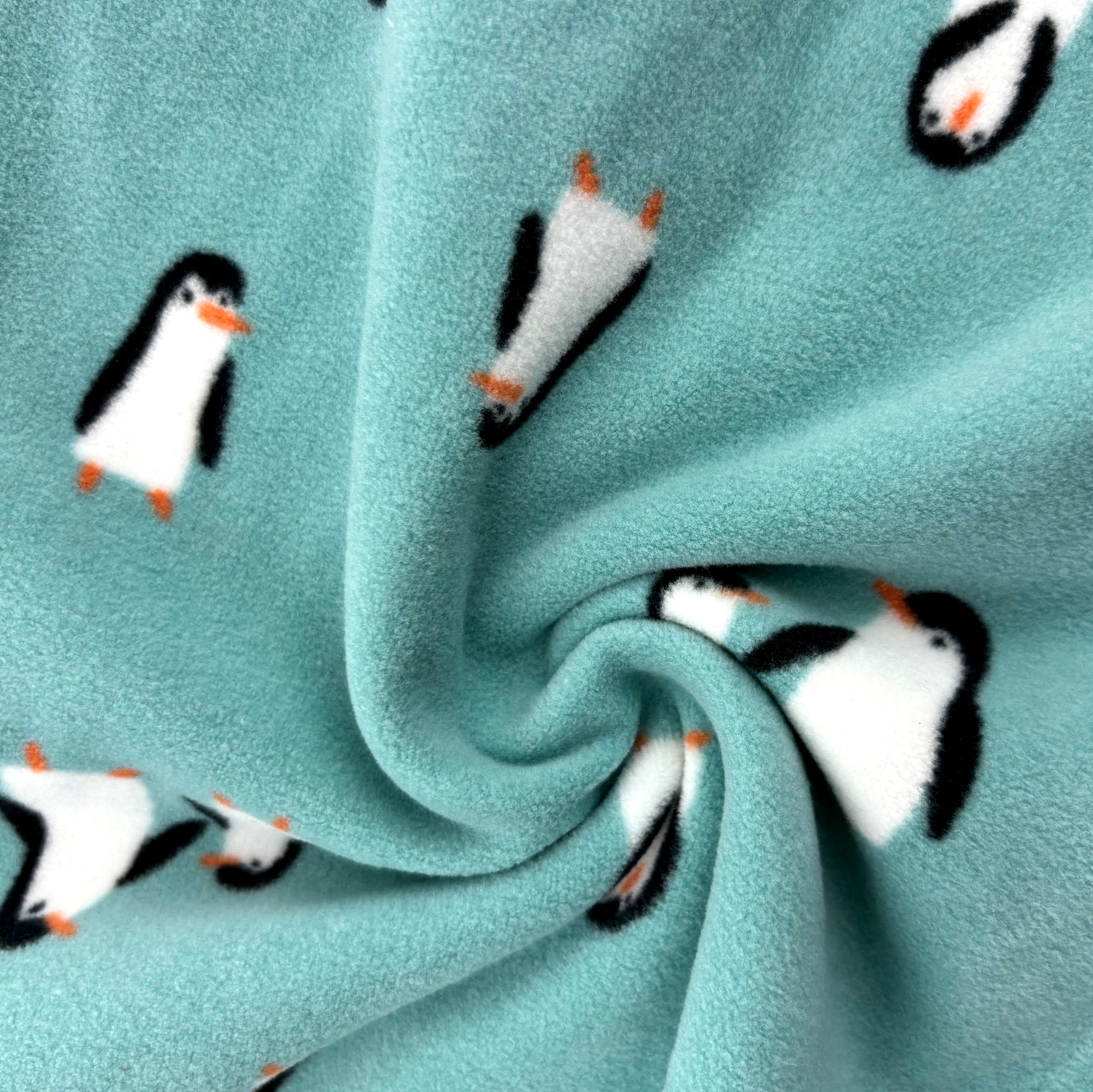 Men's Cute Penguin All Over Print Warm Winter Fleece Pajama PJ Pants