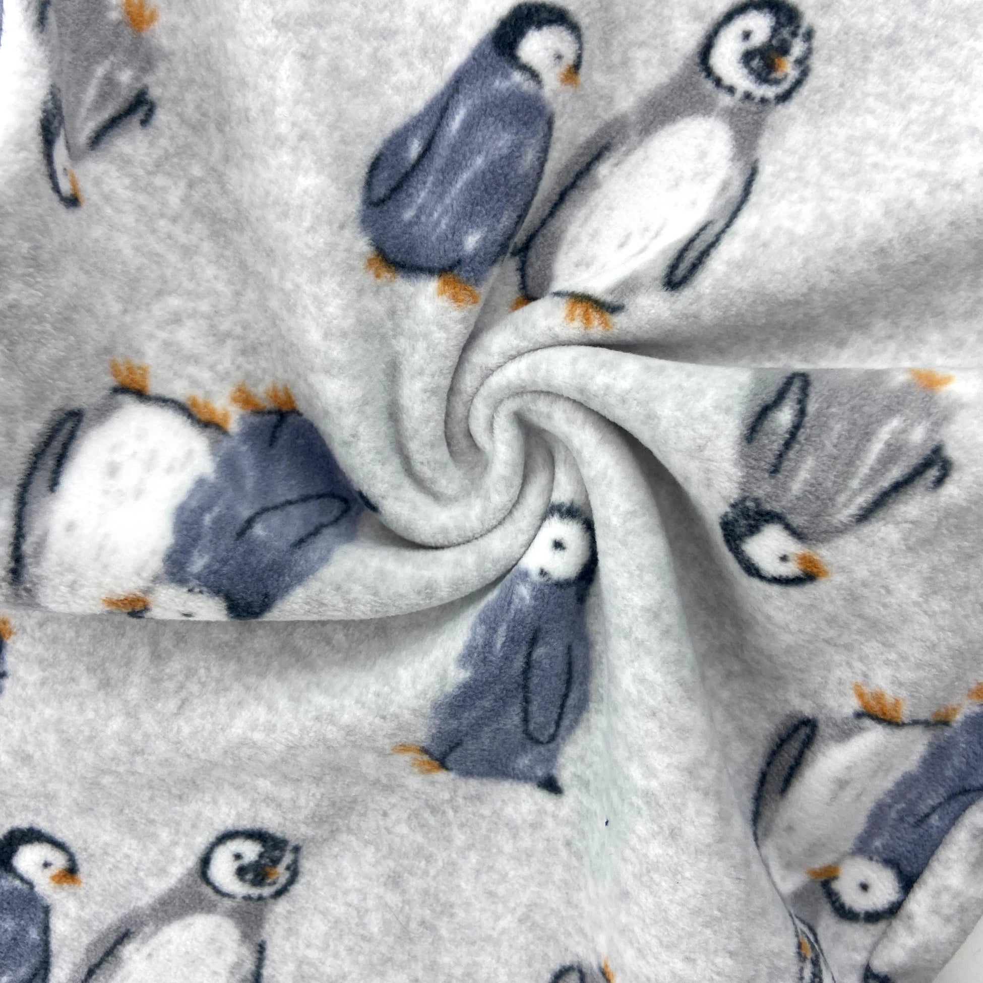 Men's Grey Penguin Patterned Winter Essential Fleece Pyjama Bottoms