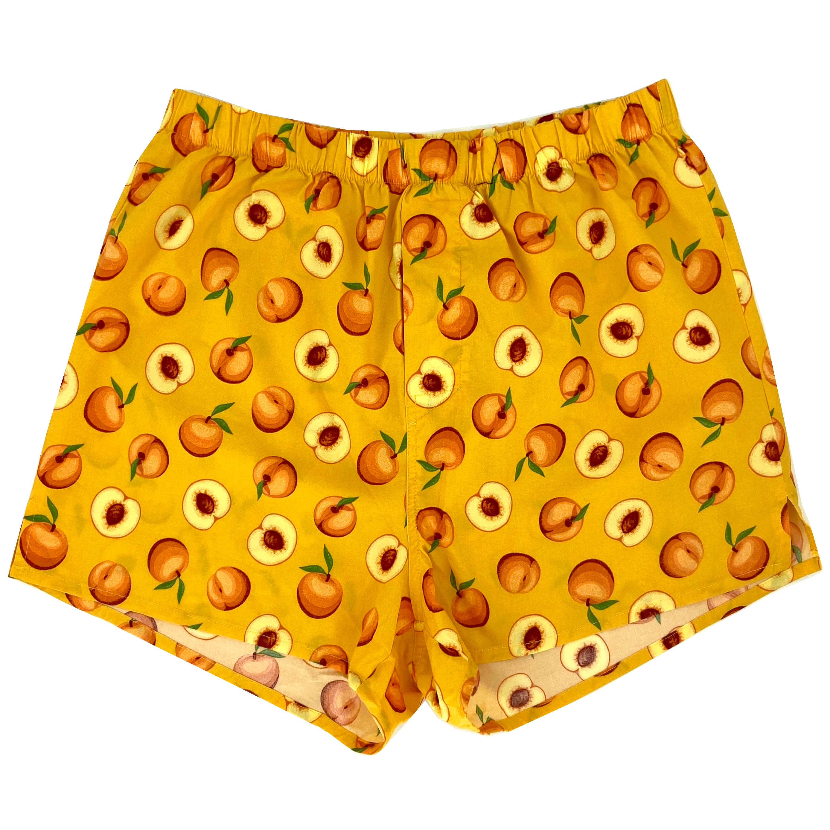 Men's Orange Fruity Nectarine Peach Patterned Boxer Shorts Underwear