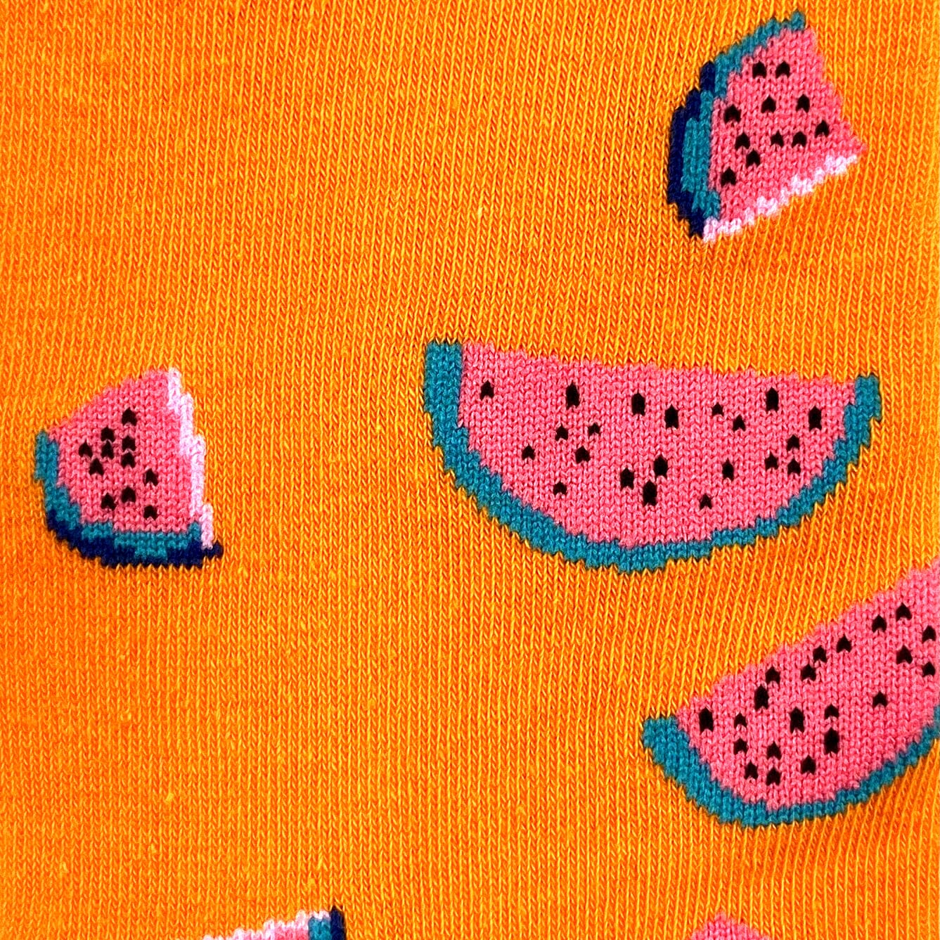 Bright Orange Tropical Fruit Juicy Watermelon All Over Print Socks