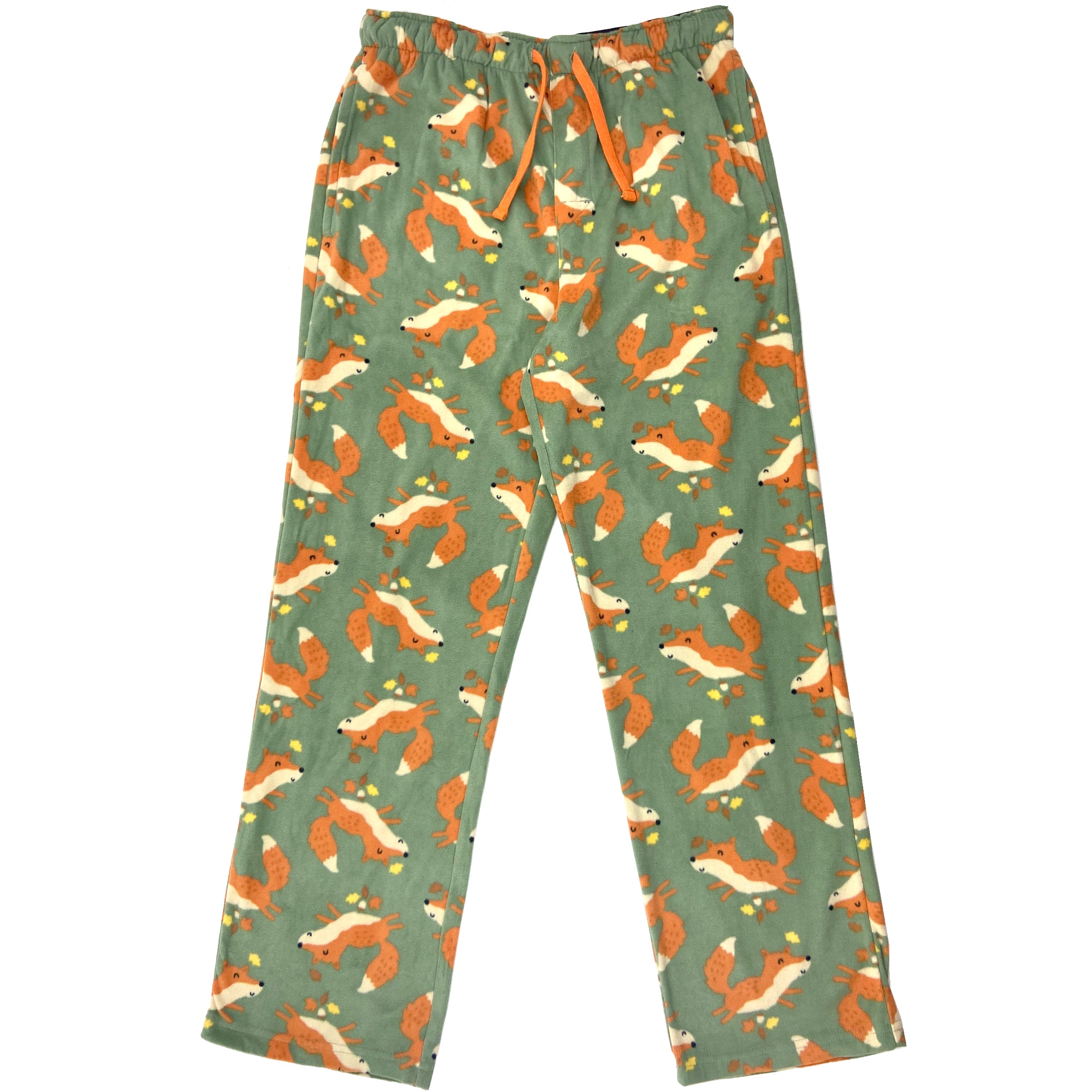 Orange Fox All Over Print Pajama Pants For Men. Shop Fox Lounge Pants