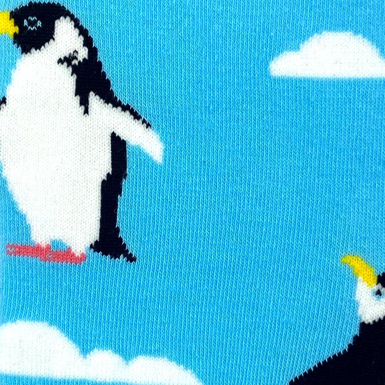 Adorable Women's Penguin and Blue Skies All Over Pattern Novelty Socks