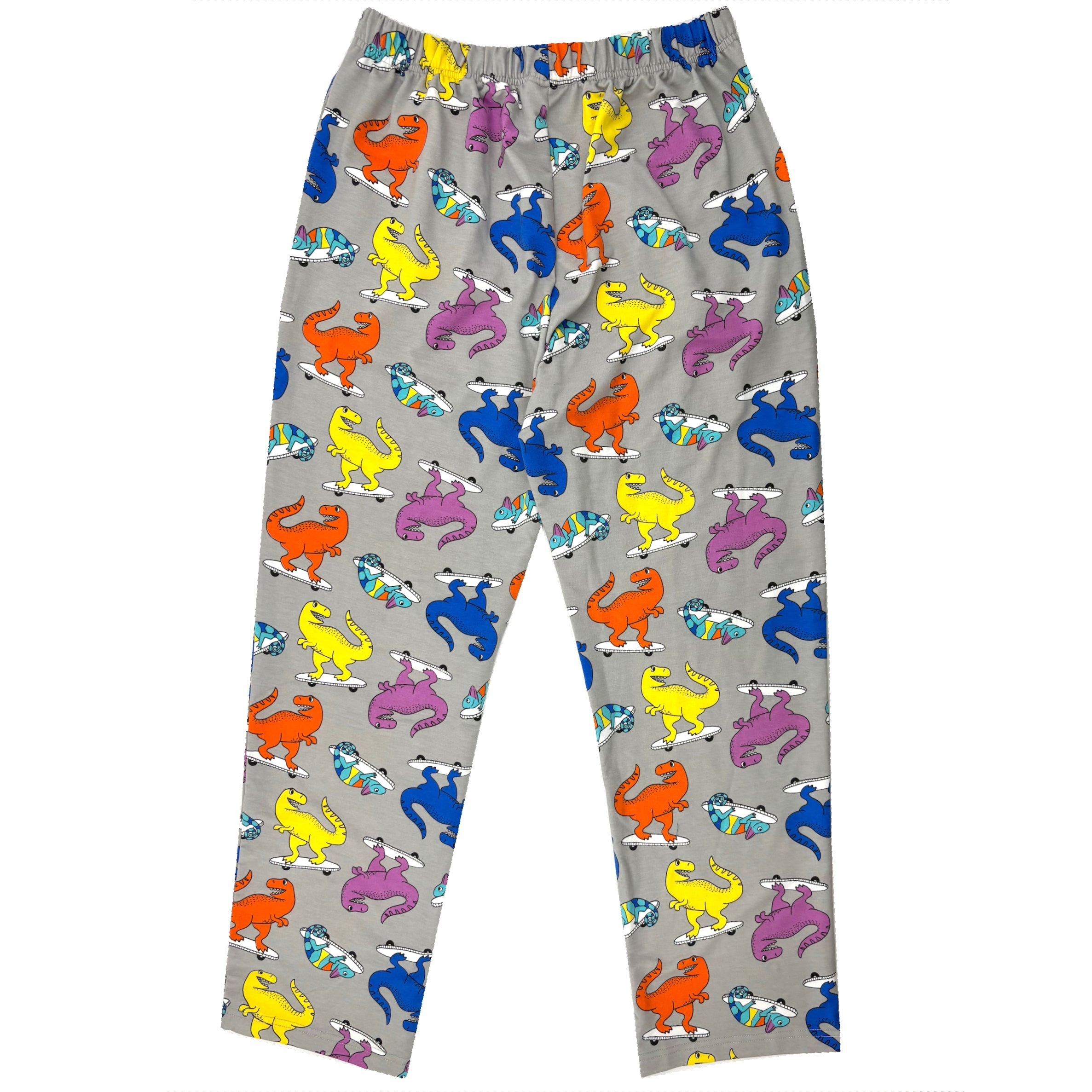 Men's Skateboarding T-Rex Dinosaur Print Cotton Knit Pyjama PJ Bottoms