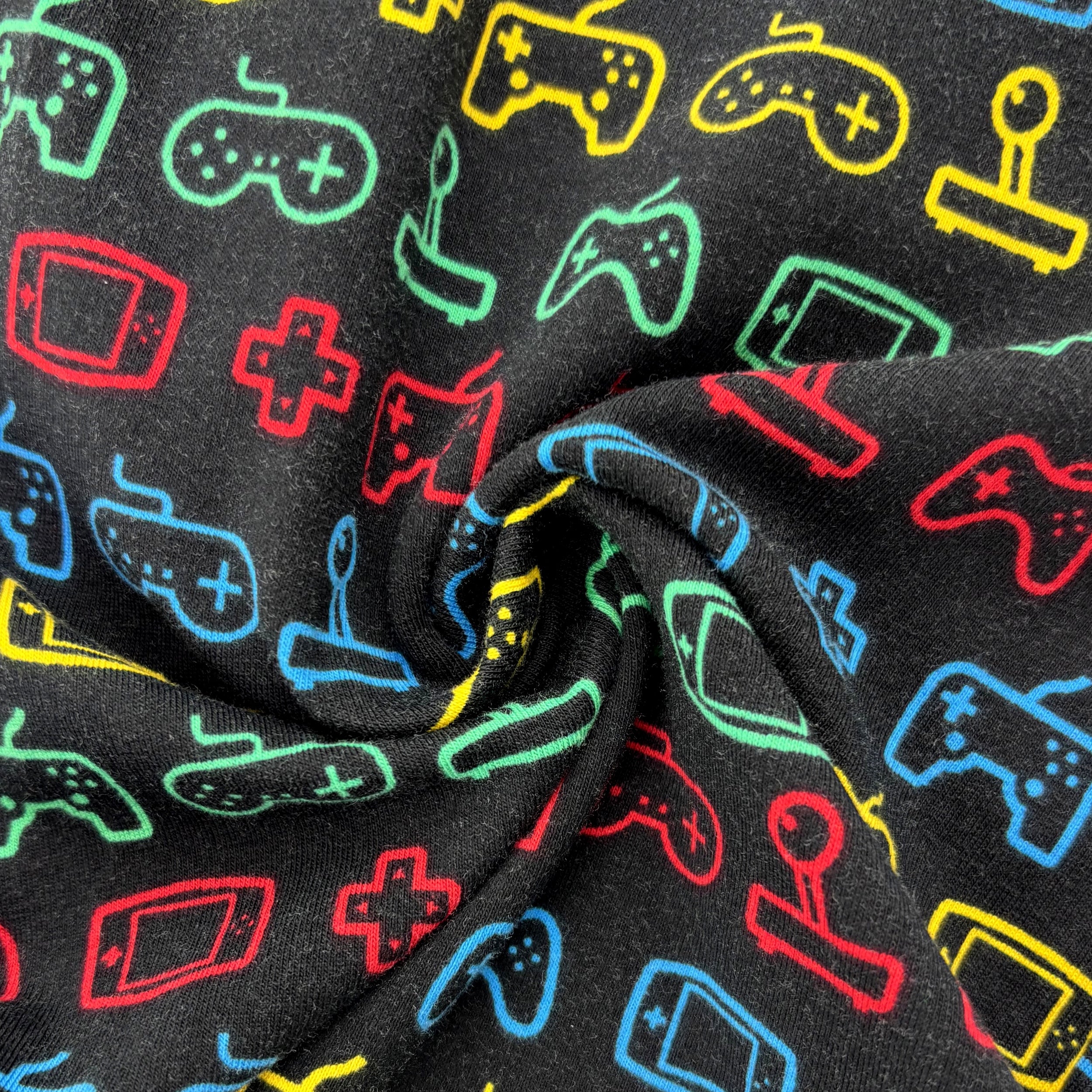 Men's Retro Game Console Controller Patterned Cotton Pajama PJ Pants