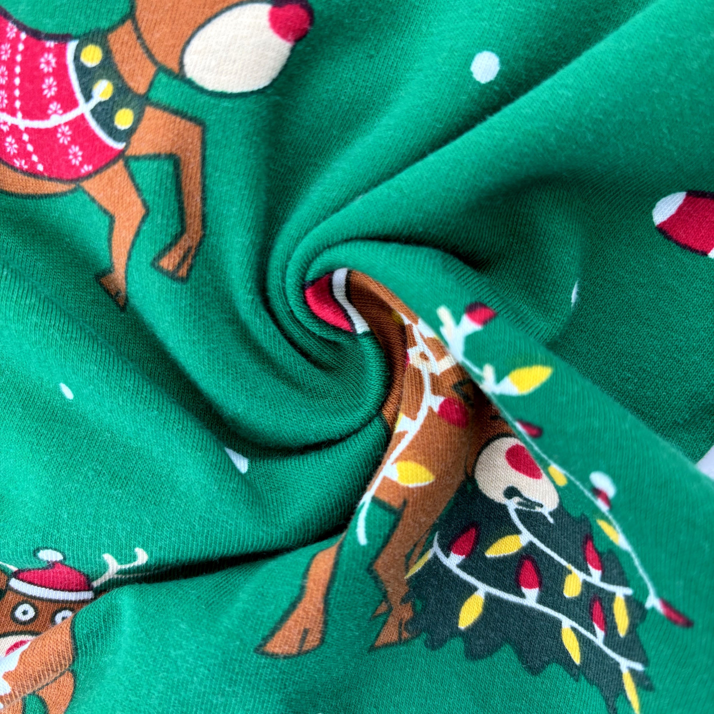 Men's Christmas Rudolph Reindeer All Over Print Long Cotton PJ Pants