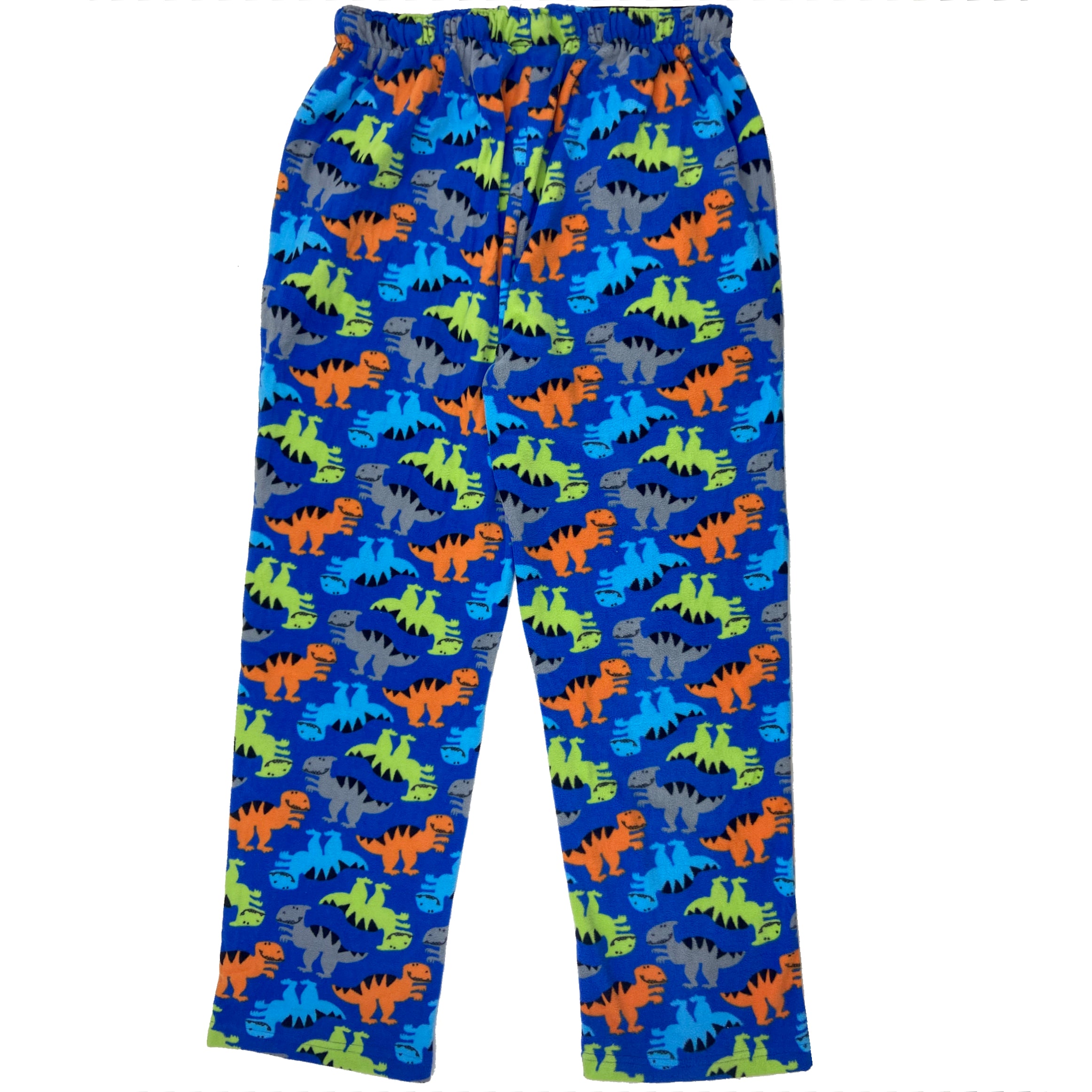 Men's Fun Colorful Velociraptor Dinosaur Patterned Fleece Pajama Pants