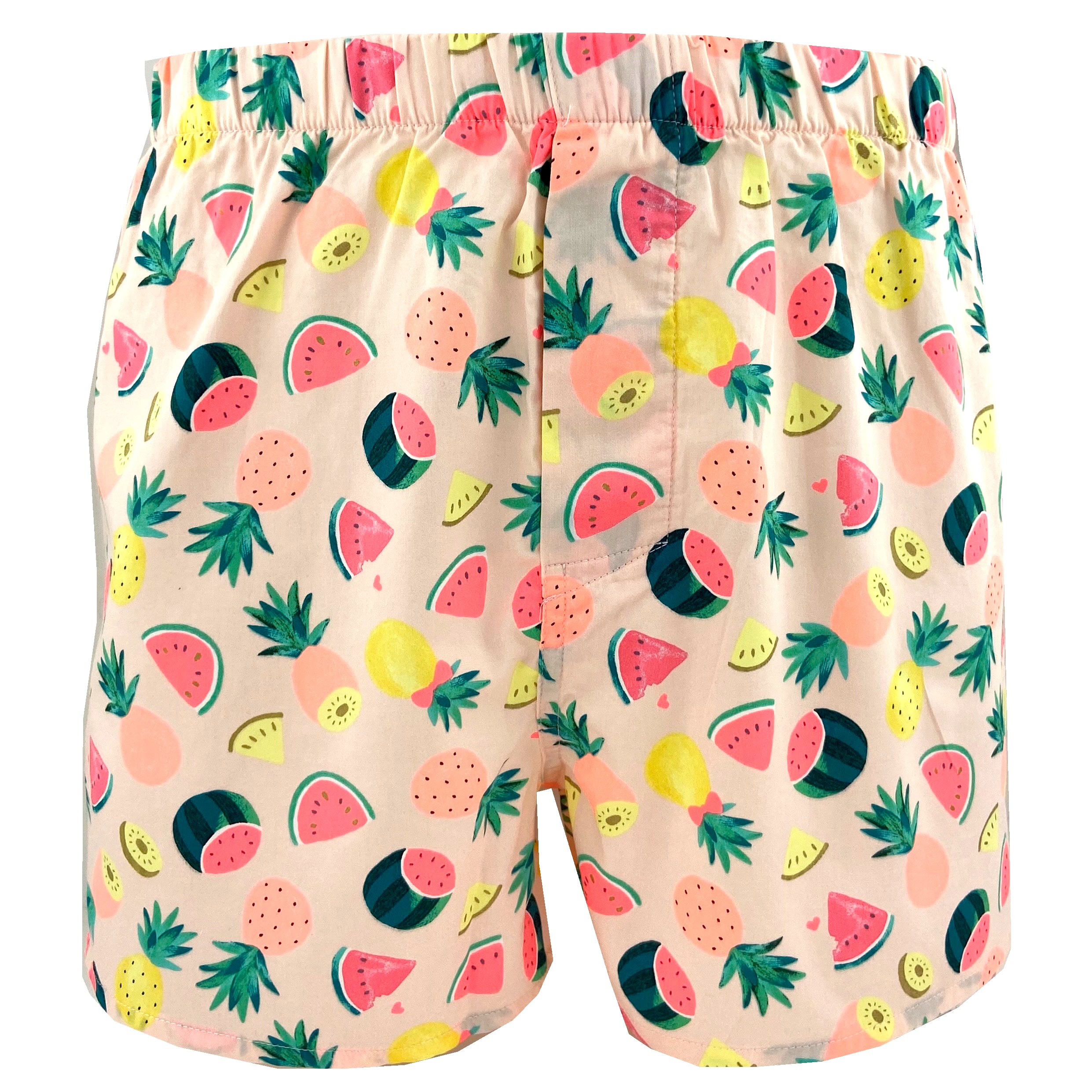 Men's Tropical Fruit Pineapples & Watermelon Patterned Boxer Shorts