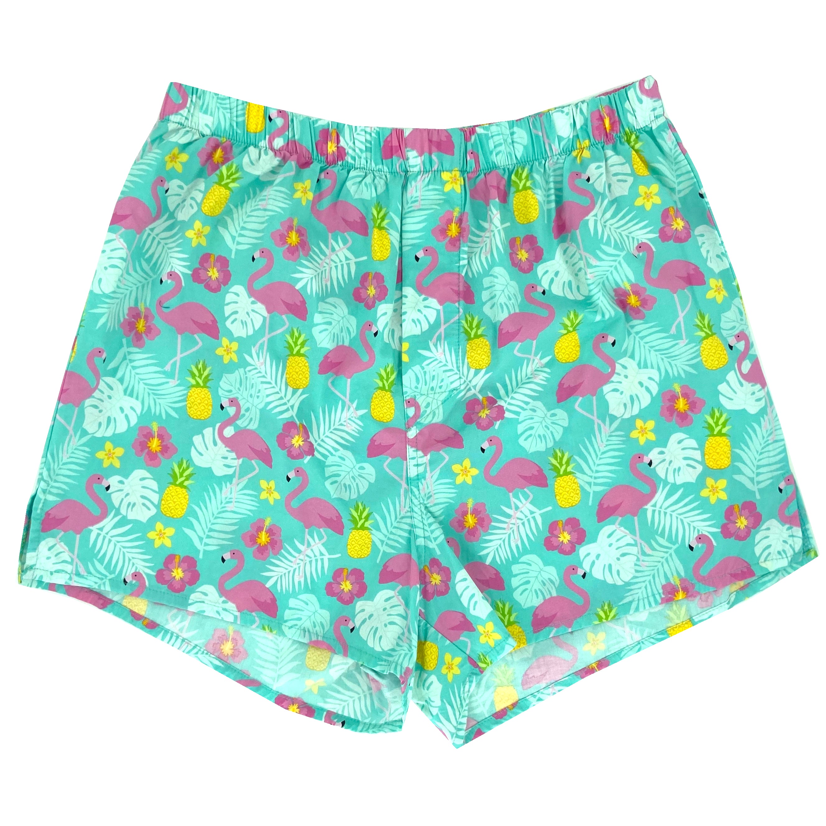 Men's Colorful Tropical Pineapple & Flamingo Patterned Boxer Shorts