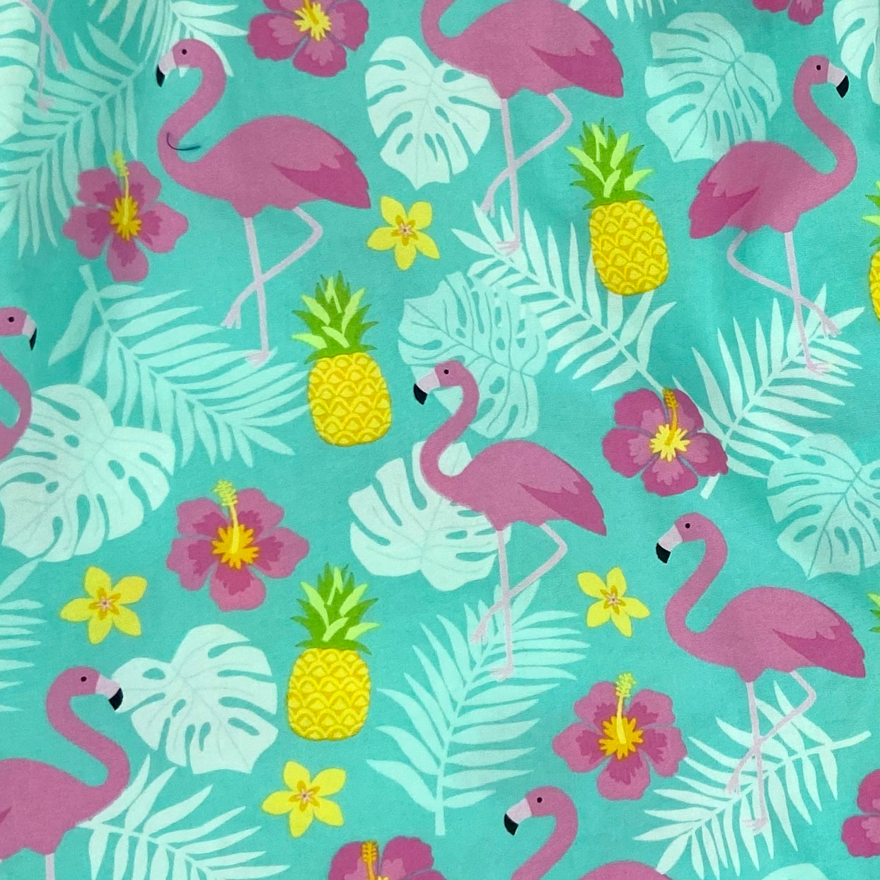 Men's Colorful Tropical Pineapple & Flamingo Patterned Boxer Shorts