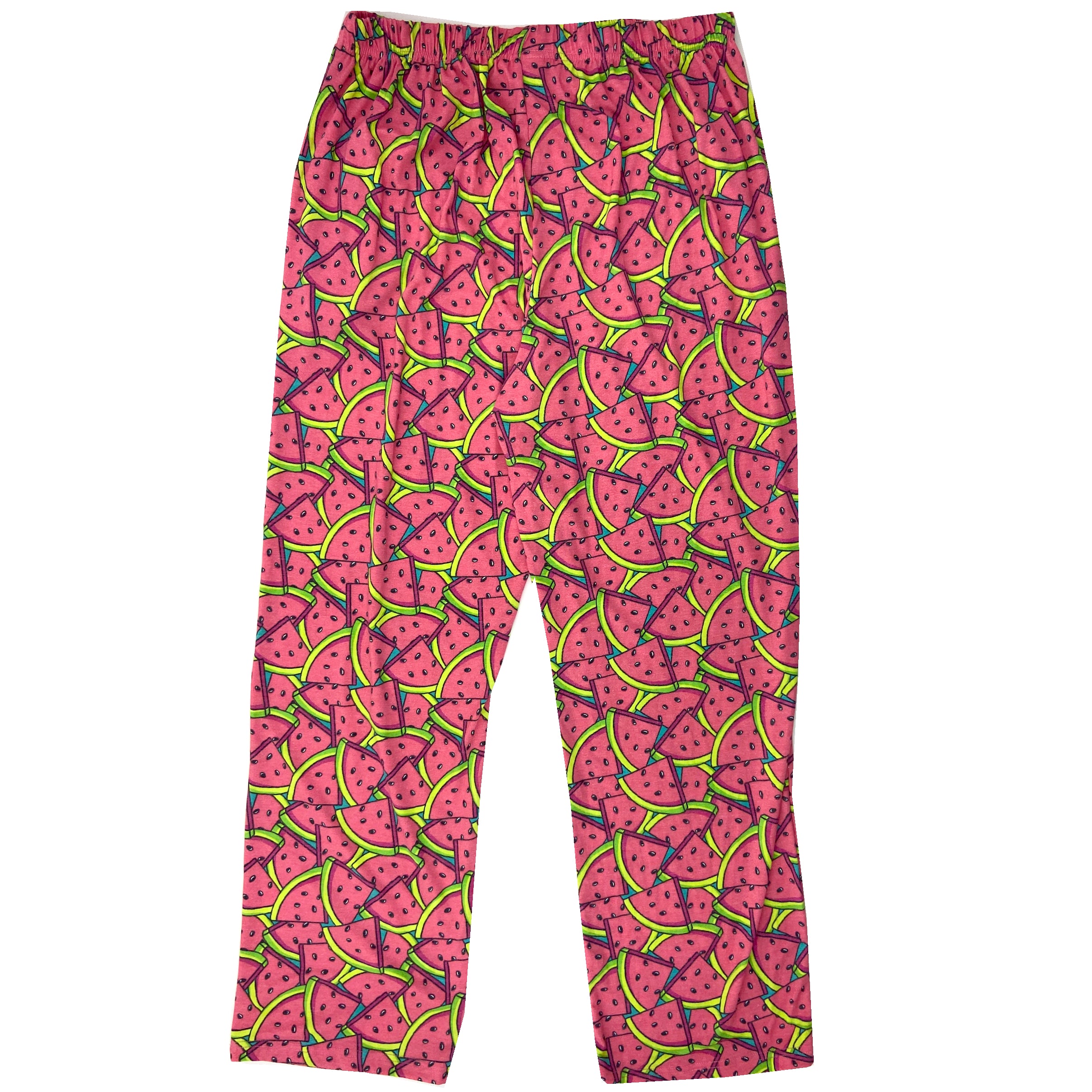 Men's Fruity Pink Watermelon Print Long Cotton Pajama Pant Bottoms