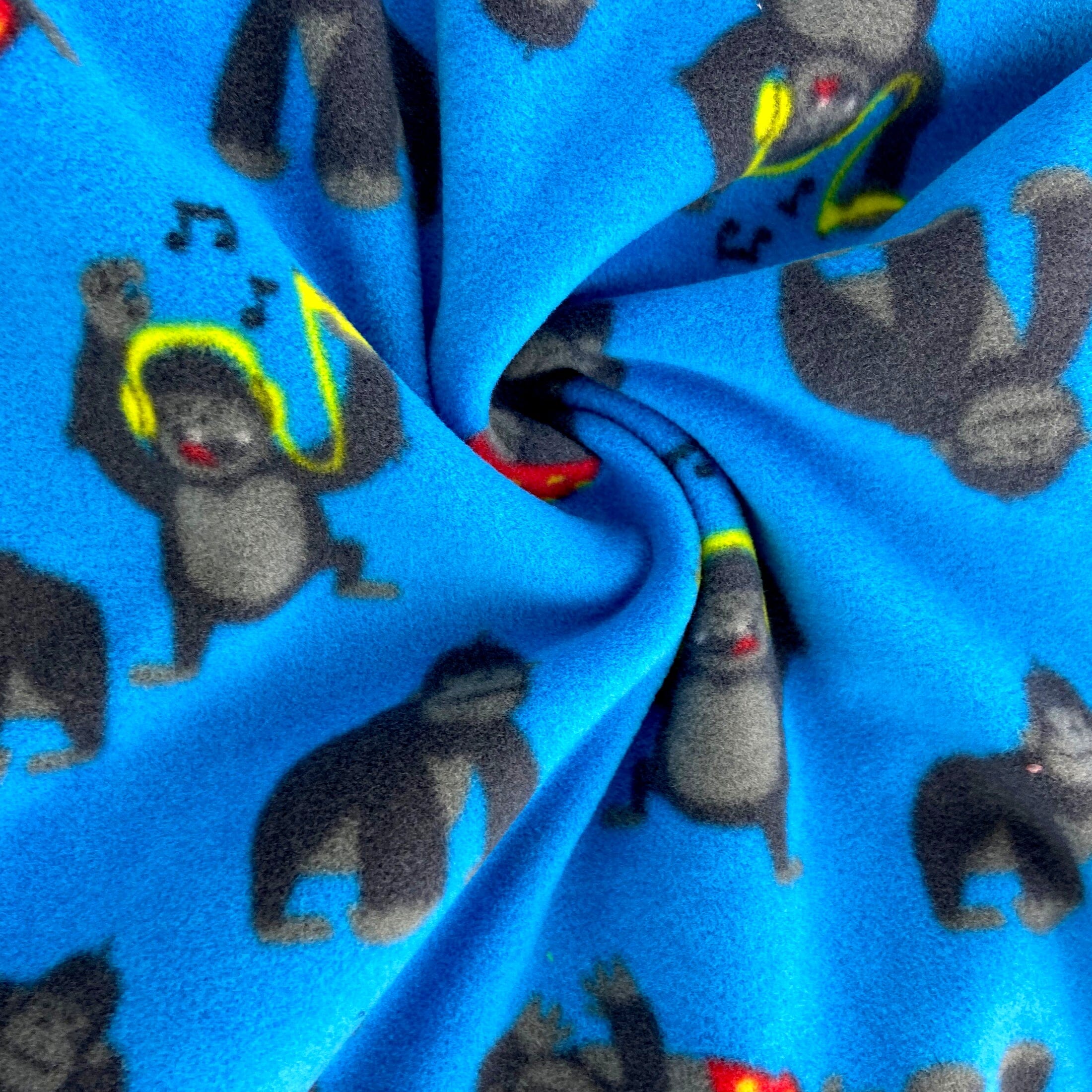 Men s Sleepwear Partying Gorilla Print Warm Winter Fleece Pajama Pants