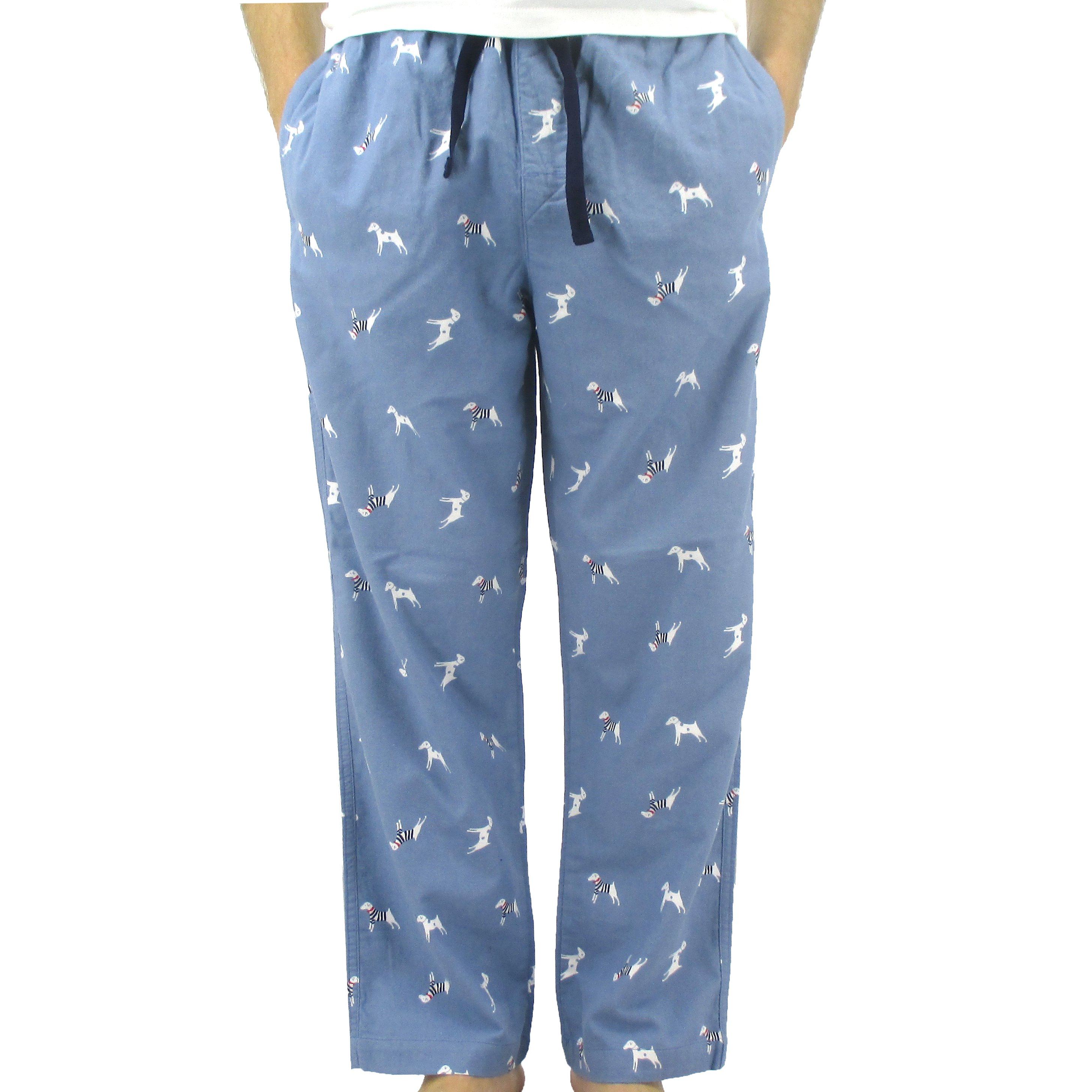 Flannel Ski Pajama Pants Navy Plaid