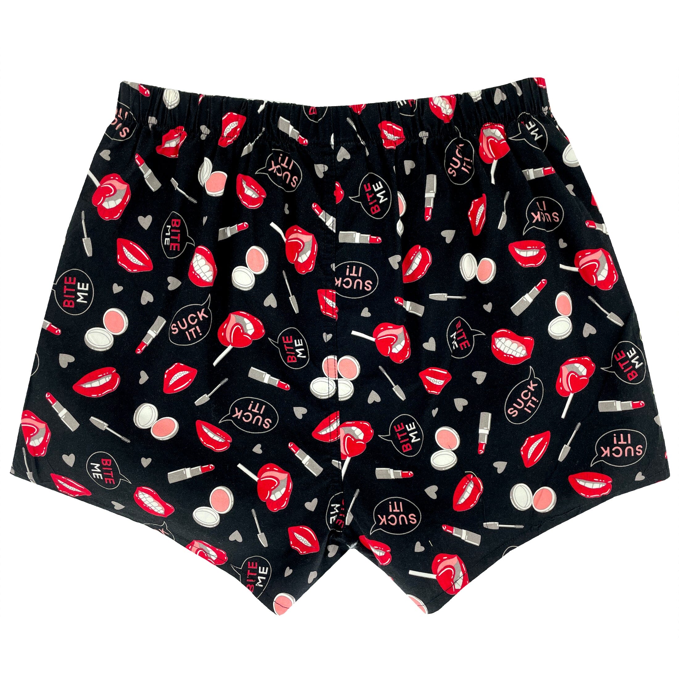 CHICTRY Men's Red Lips Print Classic Silk Boxer Shorts Underwear Black  Medium at  Men's Clothing store