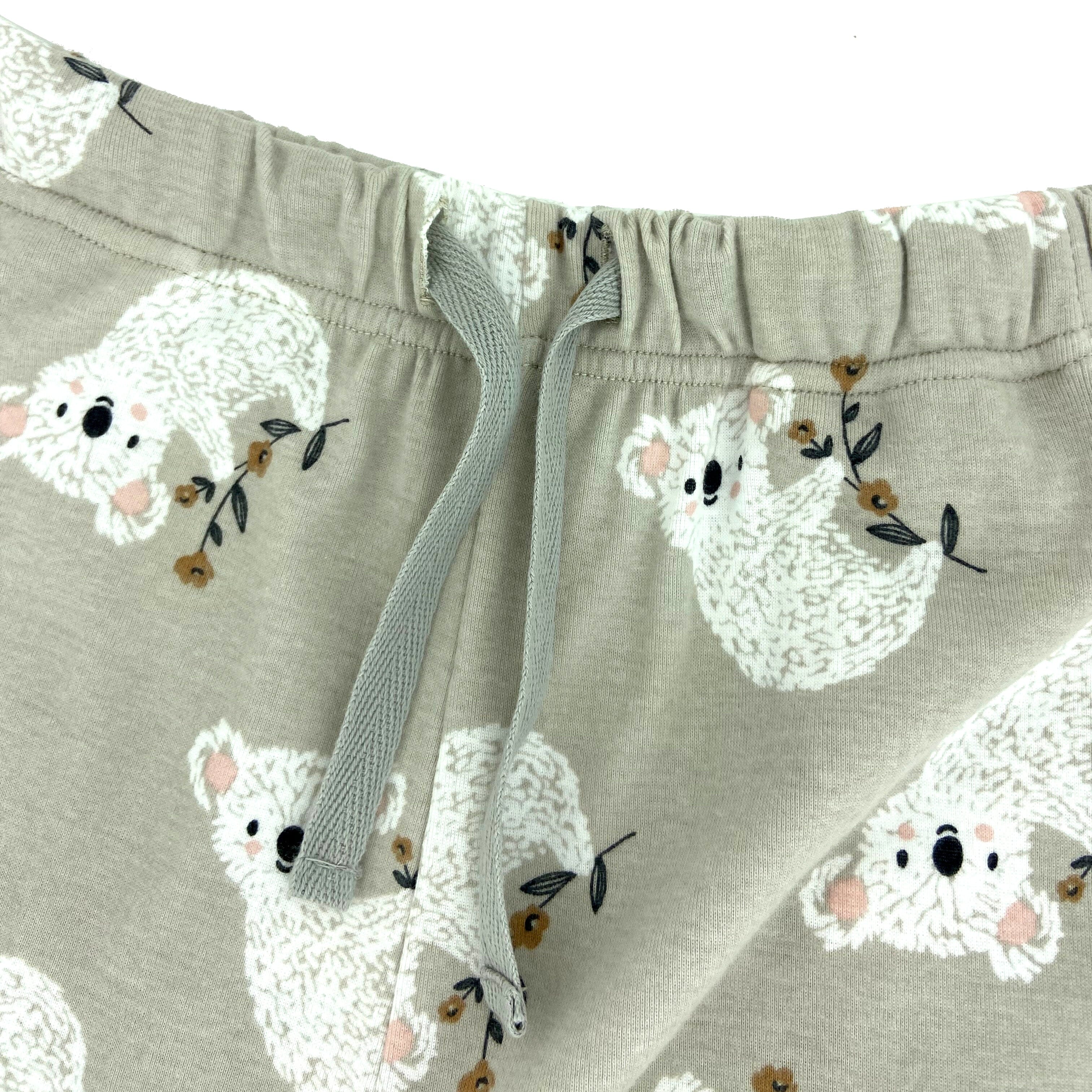 Cute Koala Good Night Pattern Summer Pajama Pants For Women