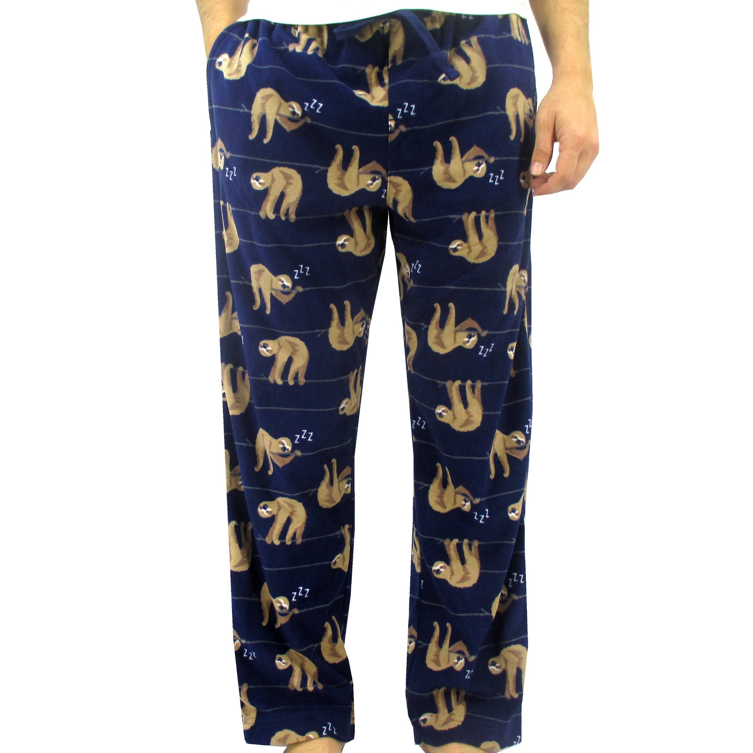 Men's Oversized Logo Fleece Pajama Pants - Men's Loungewear